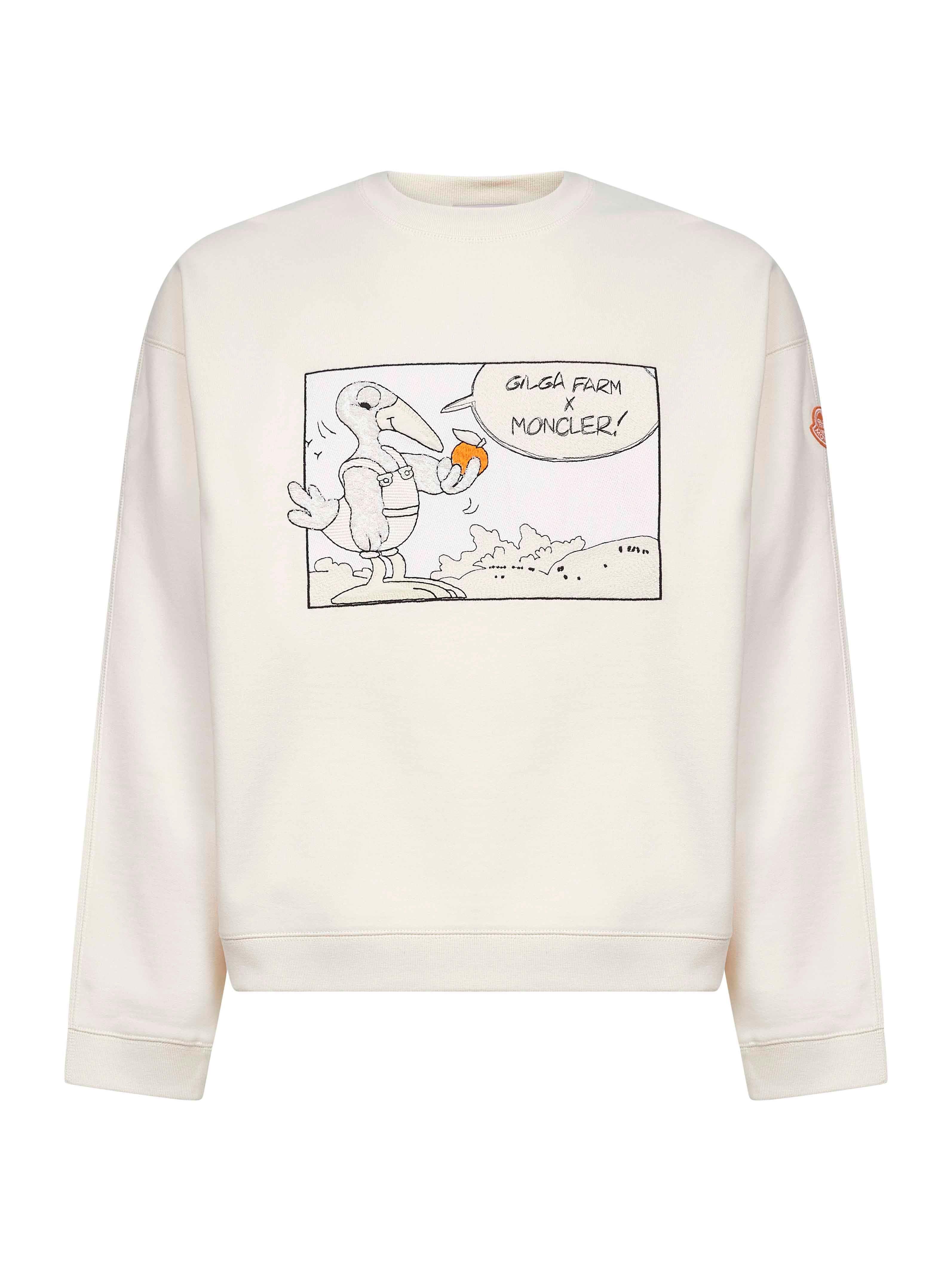MONCLER GENIUS Ivory Cotton Moncler x Gilga Farm Sweatshirt
