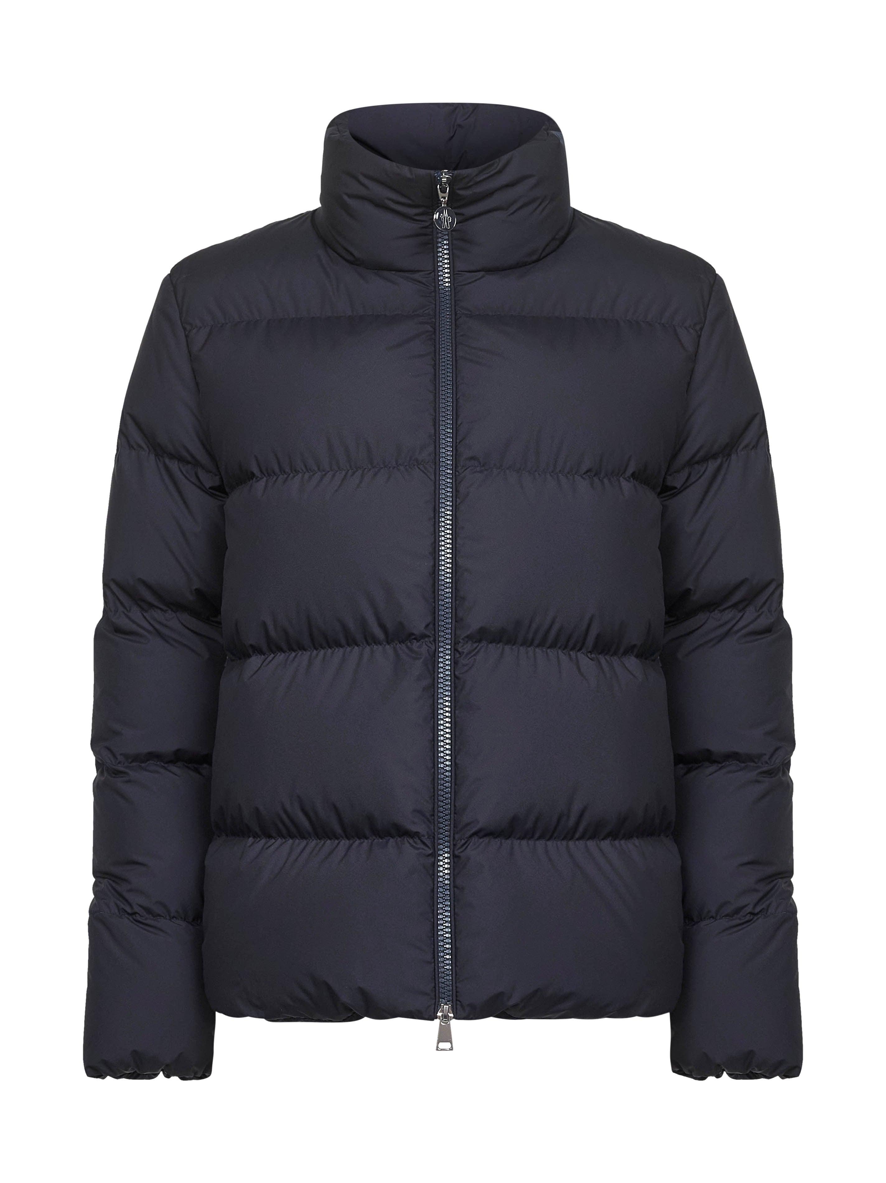 MONCLER Blue Mauzun short down jacket