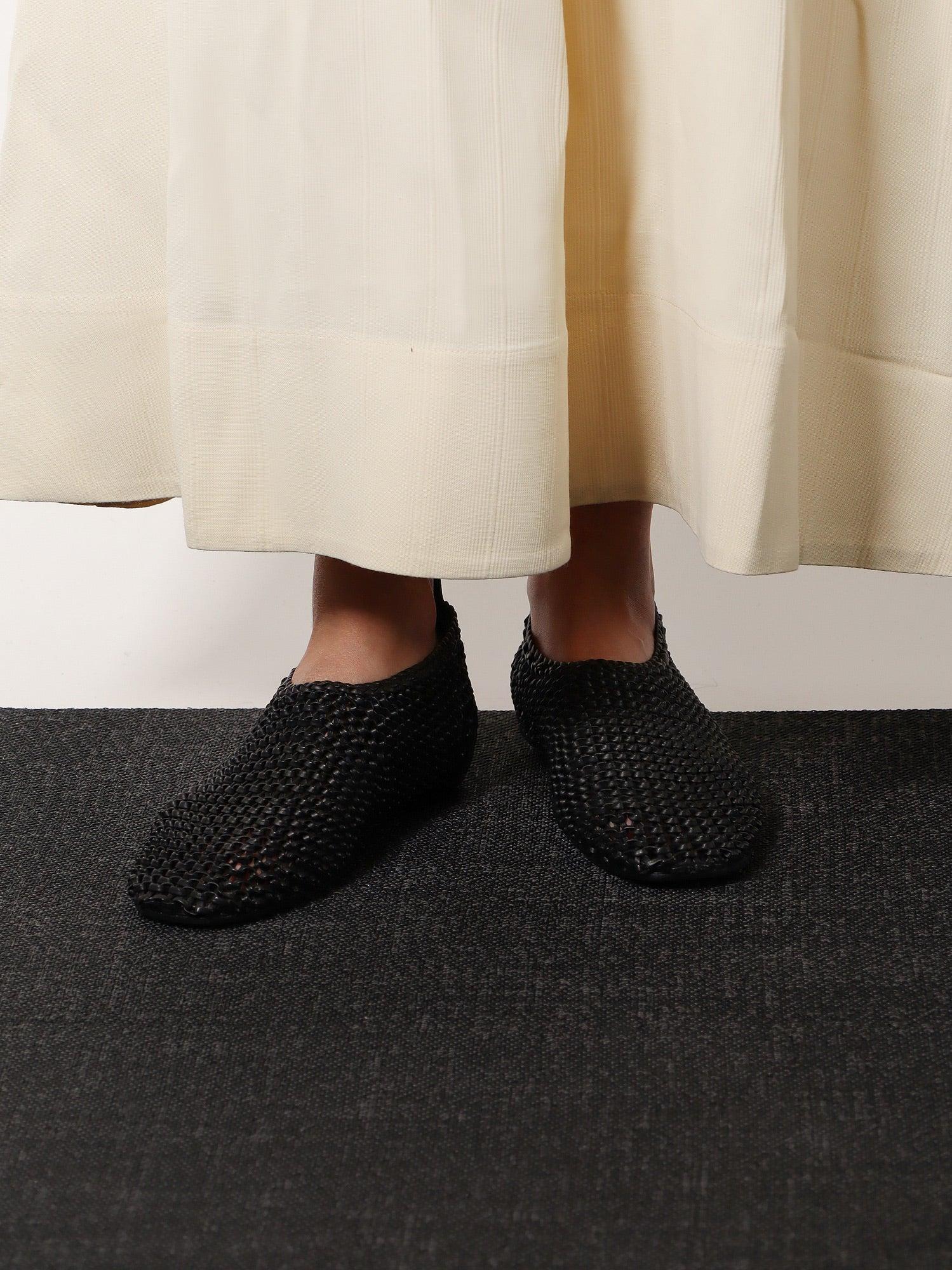 TOTEME Interwined Leather Ballerinas