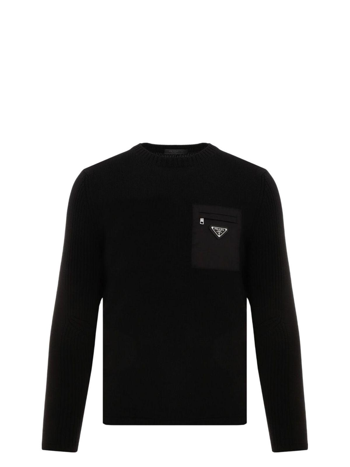 Prada Men's Wool Sweater in Black