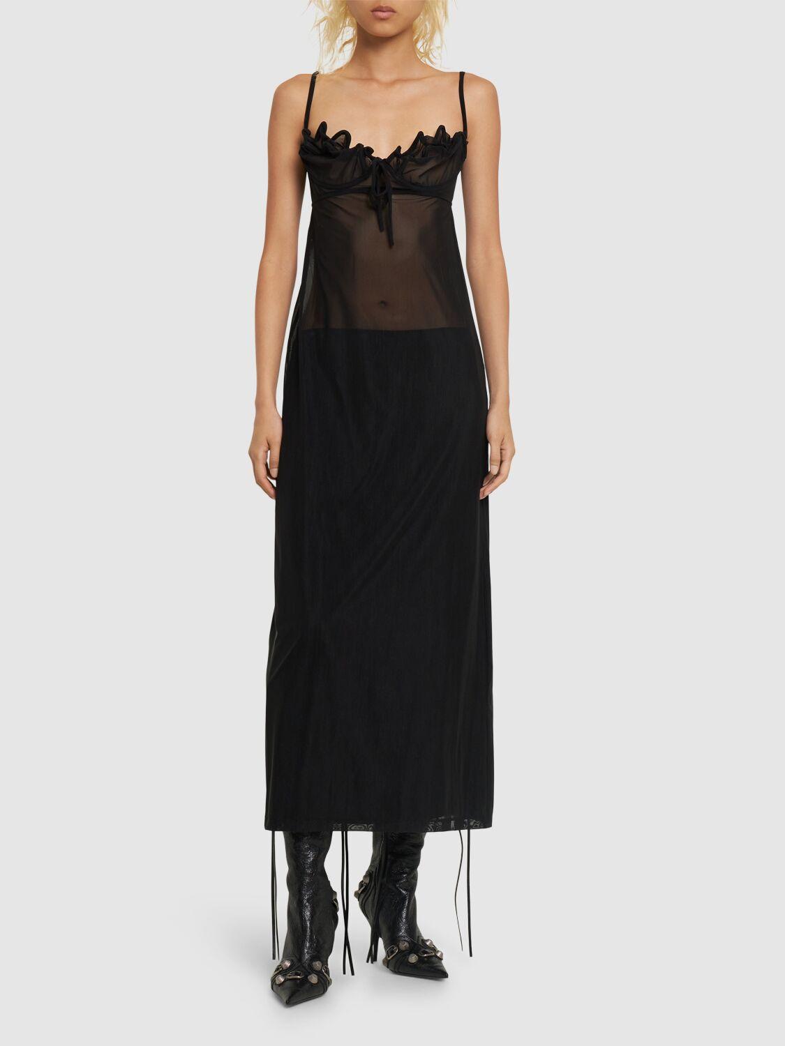 Y/PROJECT Sleeveless Mesh Midi Dress