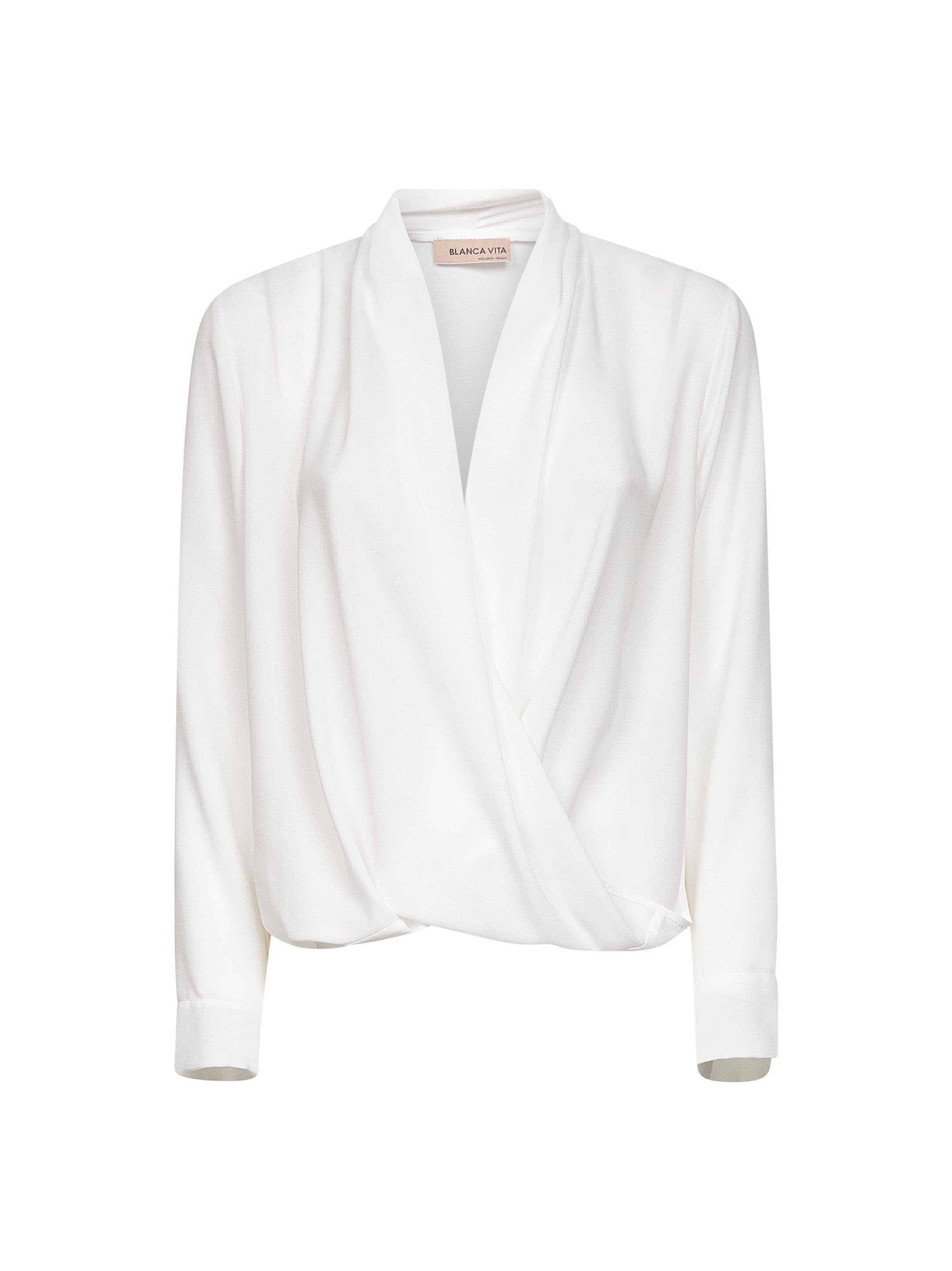 BLANCA VITA White georgette Tidus blouse