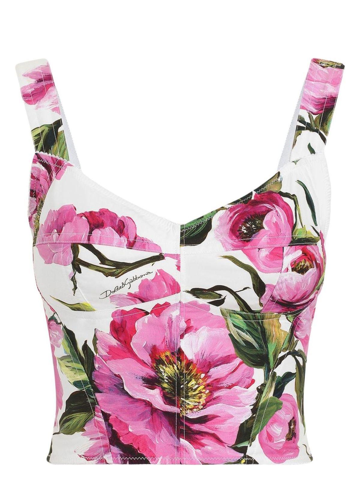 Dolce & Gabbana Peony Print Bustier