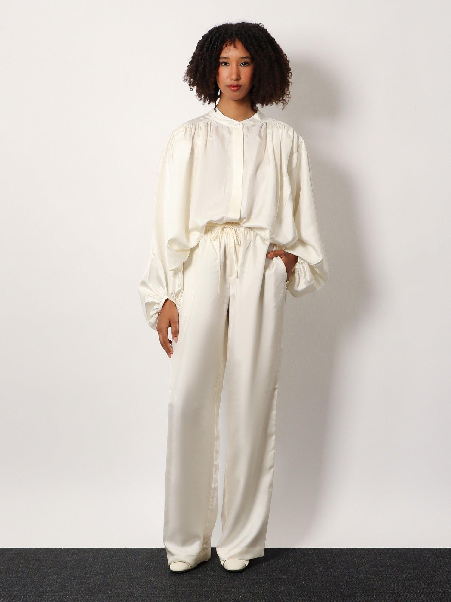 ROHE Crop silk shirt