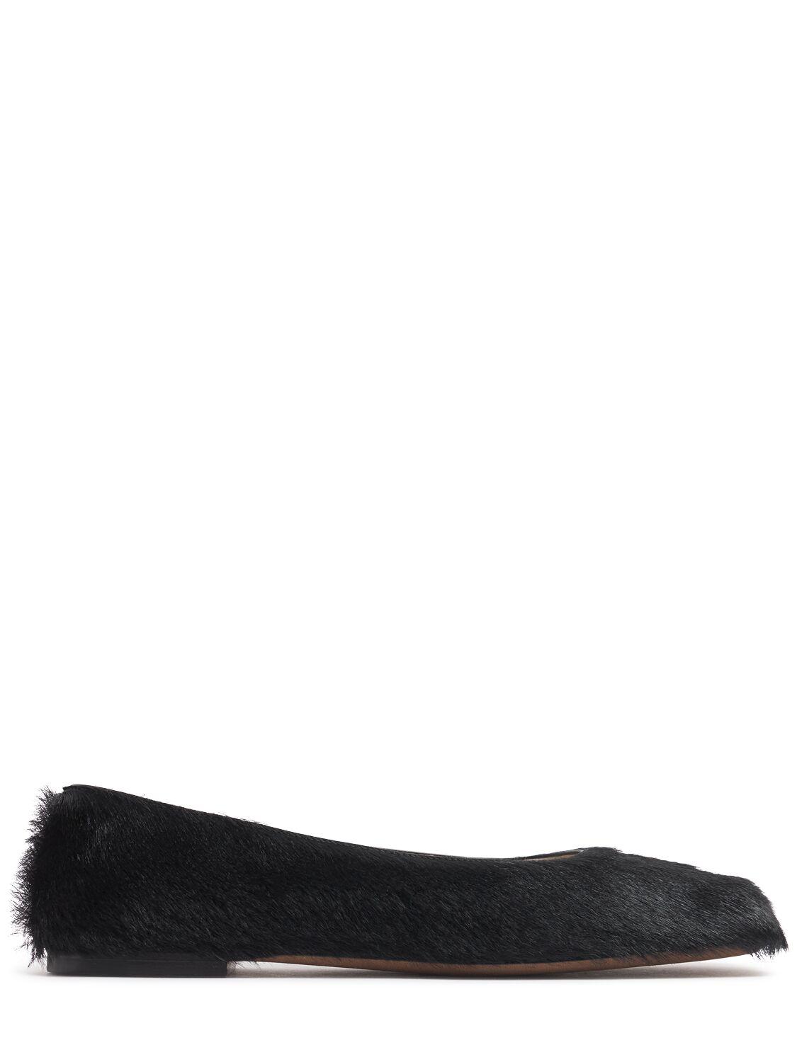 THE ROW Square Ballet Leather Flats