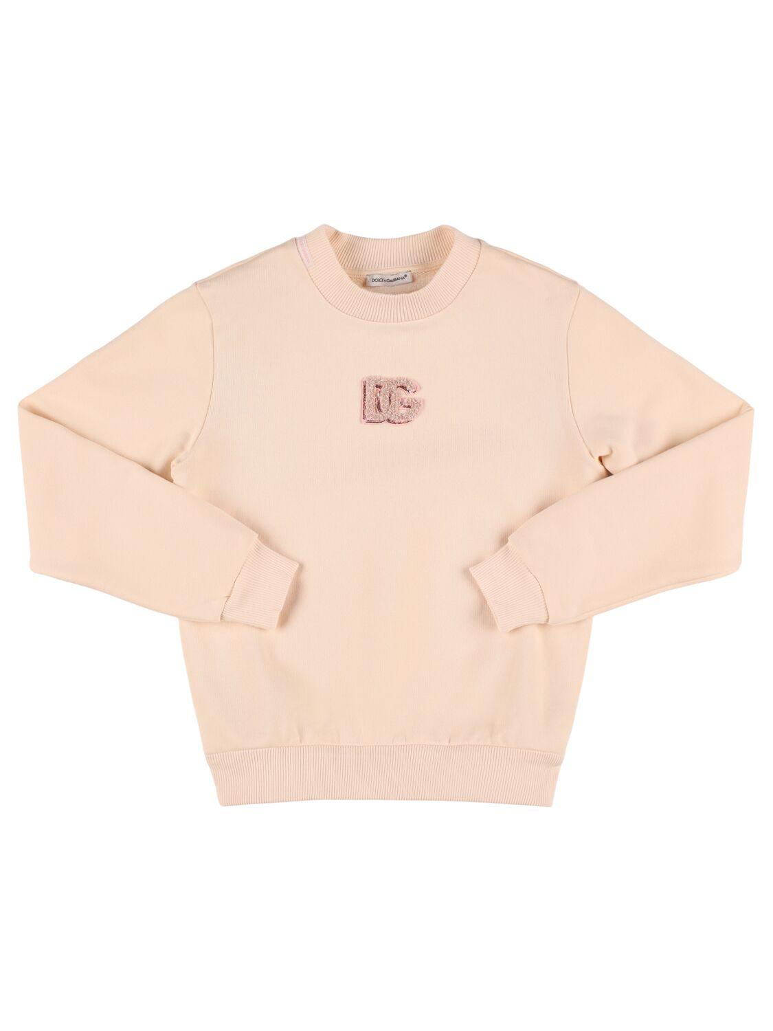 DOLCE & GABBANA Embellished Cotton Sweatshirt
