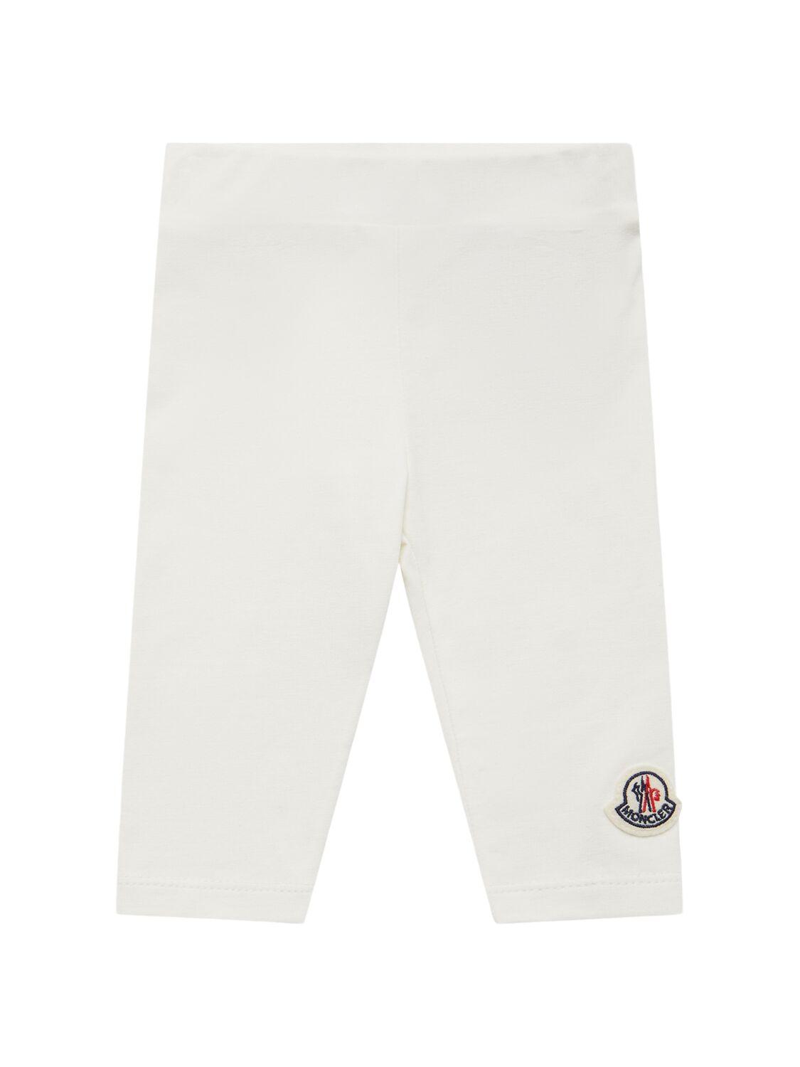 MONCLER Logo Cotton Blend Leggings