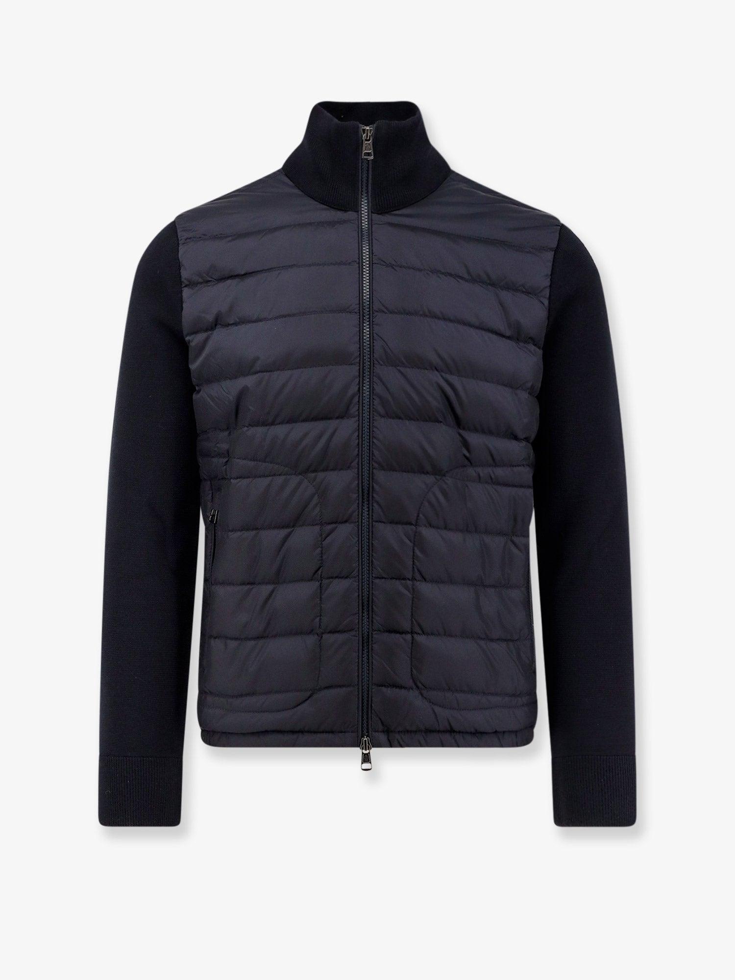 MONCLER Padded Wool Blend and Nylon Tricot Cardigan