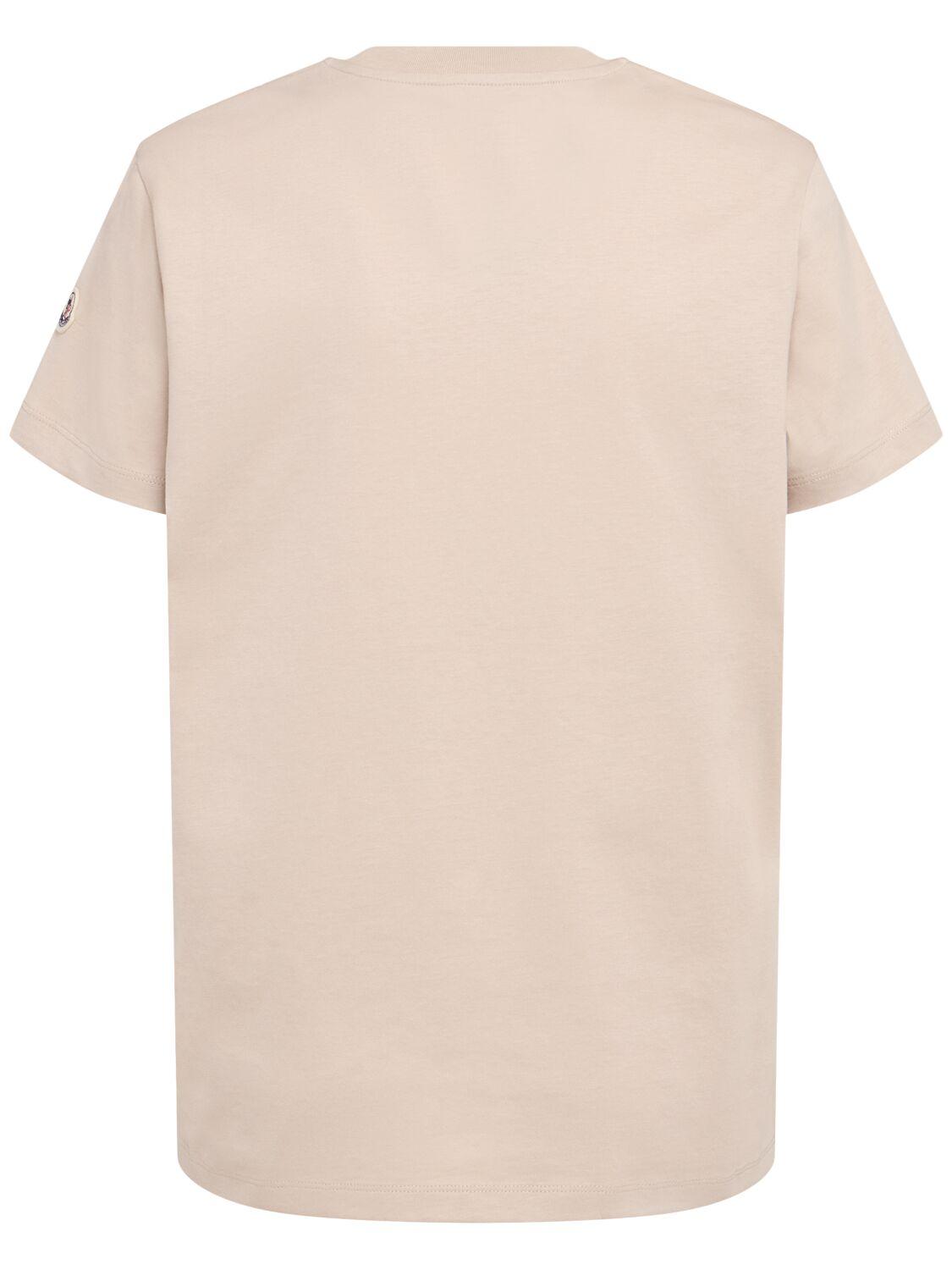 MONCLER Embroidered Logo Cotton T-shirt