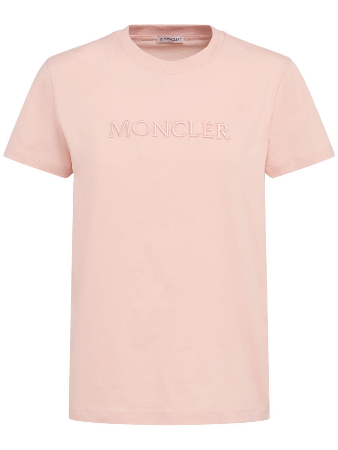 MONCLER Embroidered Logo Cotton T-shirt