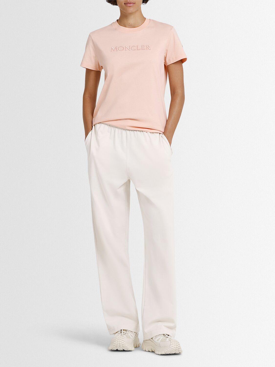 MONCLER Embroidered Logo Cotton T-shirt