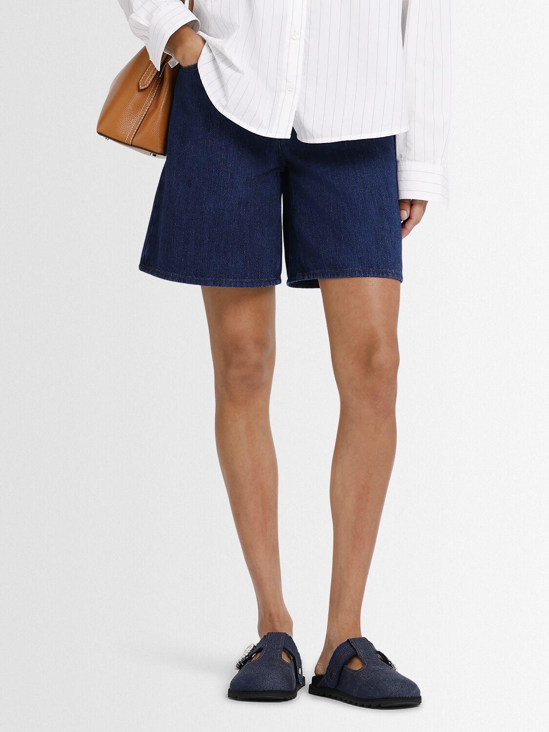 ROGER VIVIER Slidy Viv Denim Mules