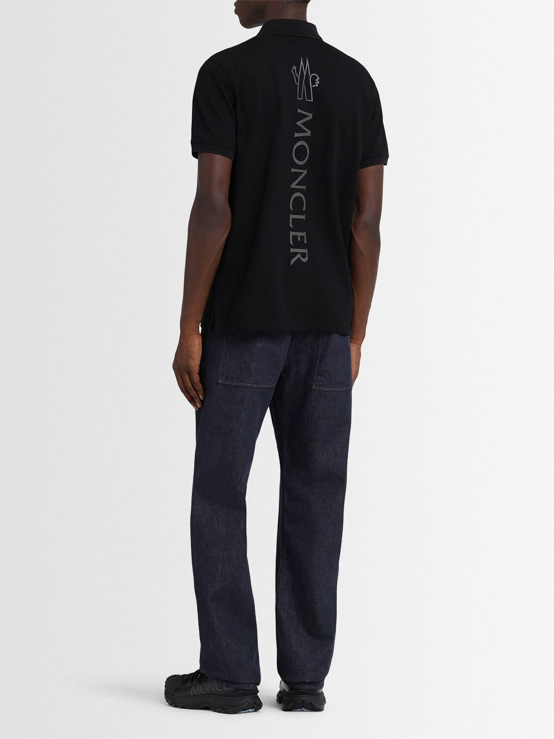 MONCLER Logo Cotton Piquet Polo Shirt