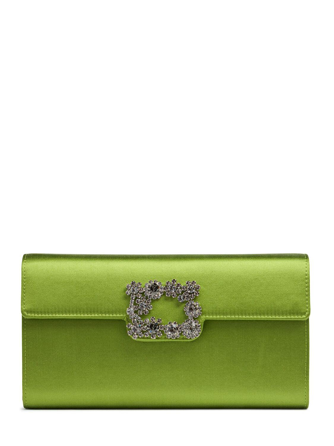 ROGER VIVIER Flower Buckle Envelope Clutch