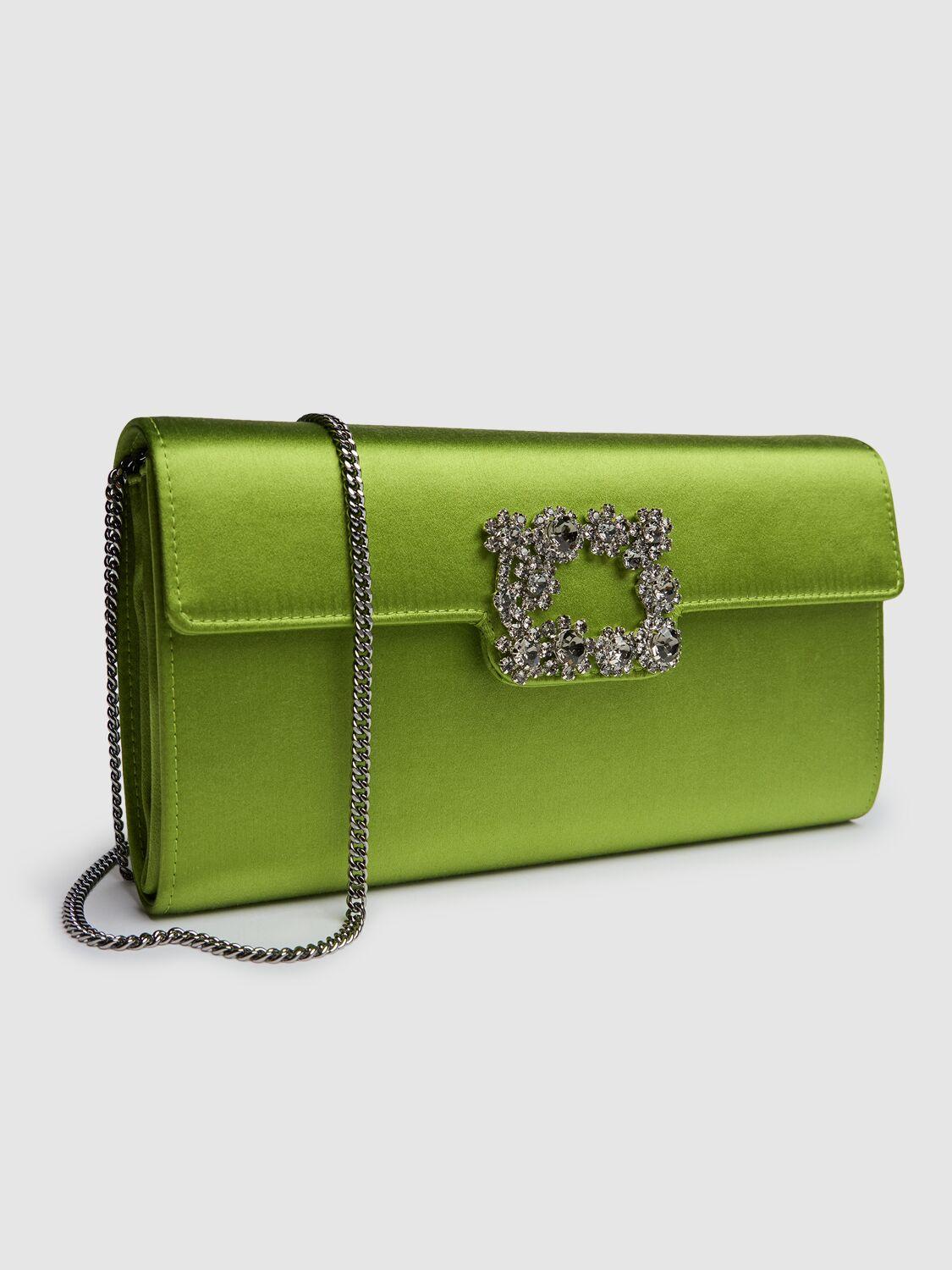 ROGER VIVIER Flower Buckle Envelope Clutch