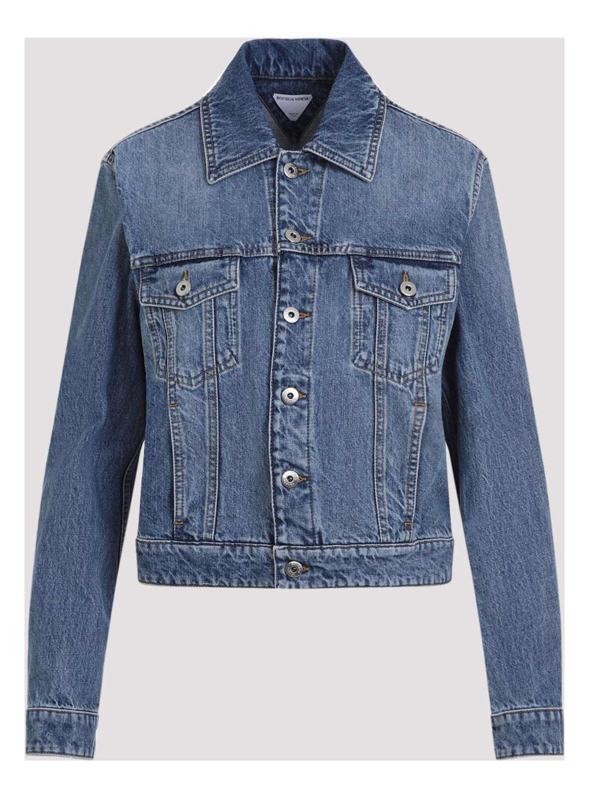 Bottega Veneta Women's Medium Denim Jacket in Blue