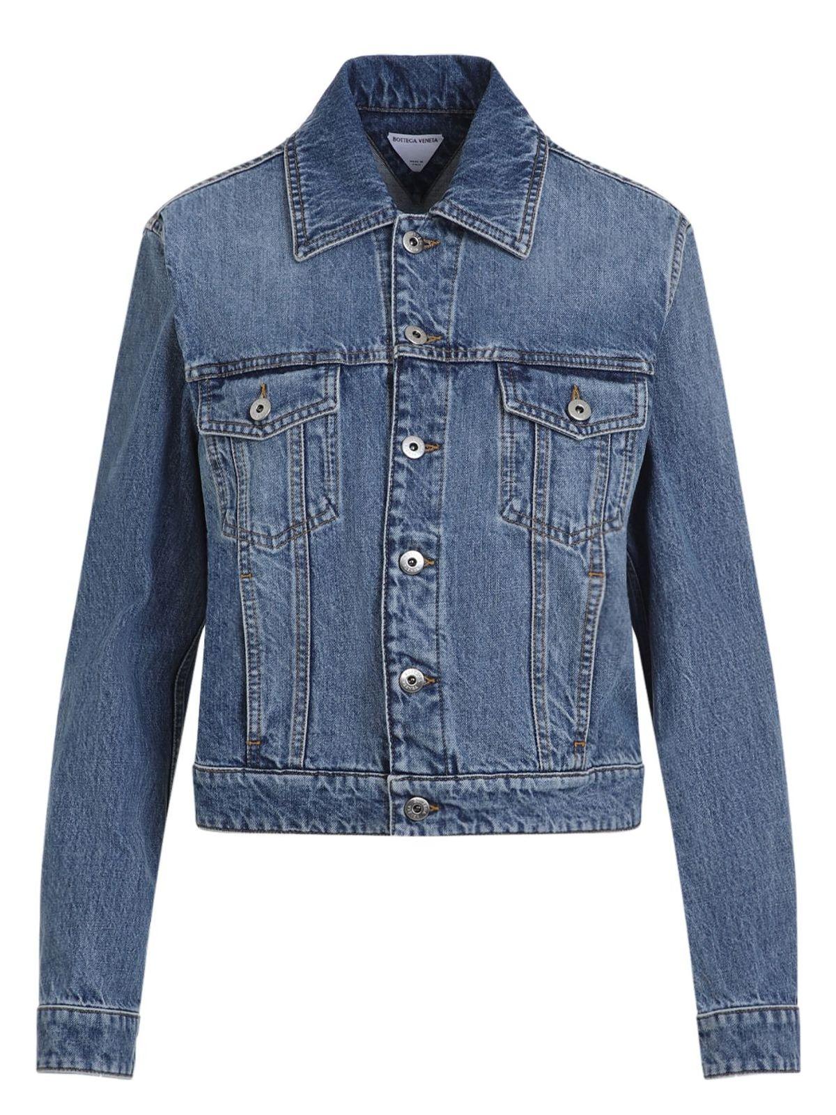 Bottega Veneta Women's Medium Denim Jacket in Blue
