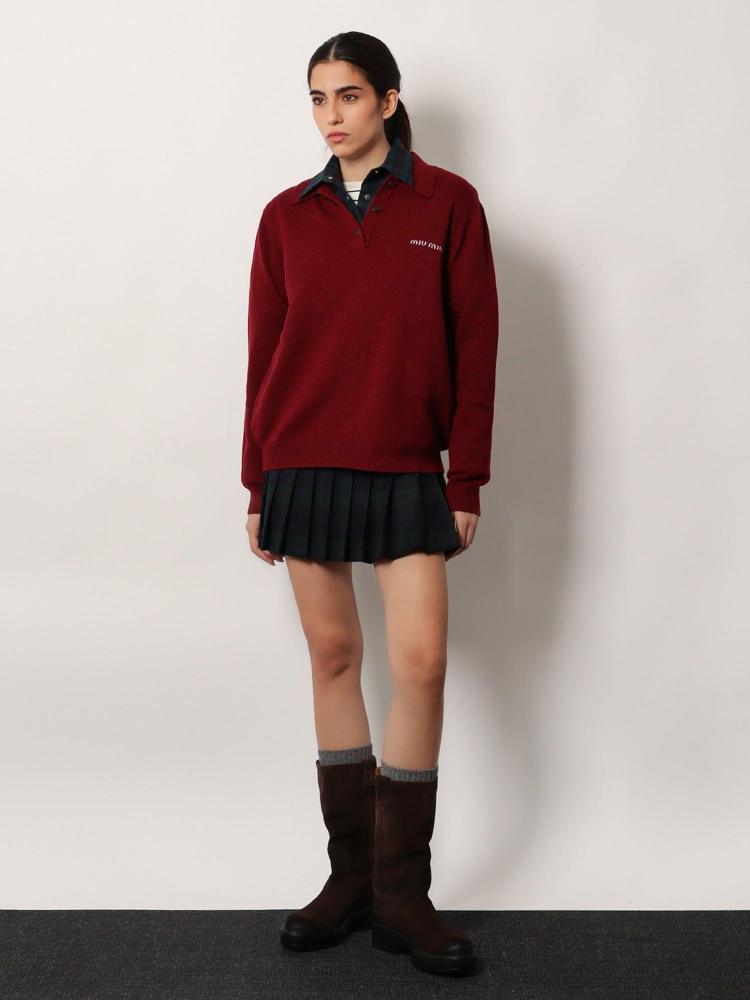 MIU MIU Cashmere Polo Sweater
