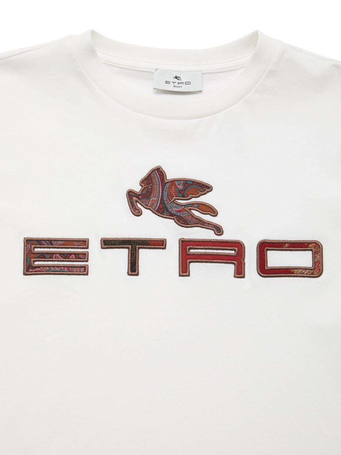 ETRO Embroidered Cotton Jersey T-shirt