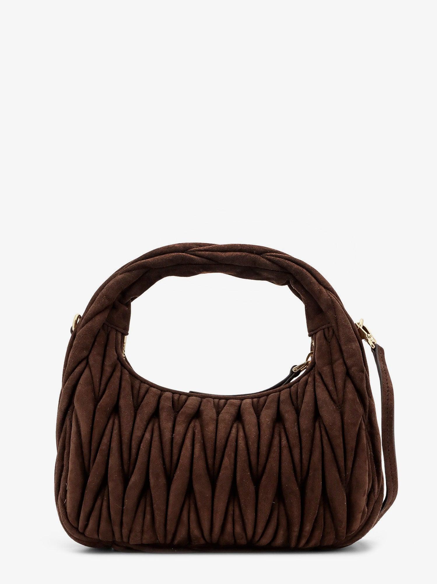 MIU MIU Wander Matelassé Suede Shoulder Bag
