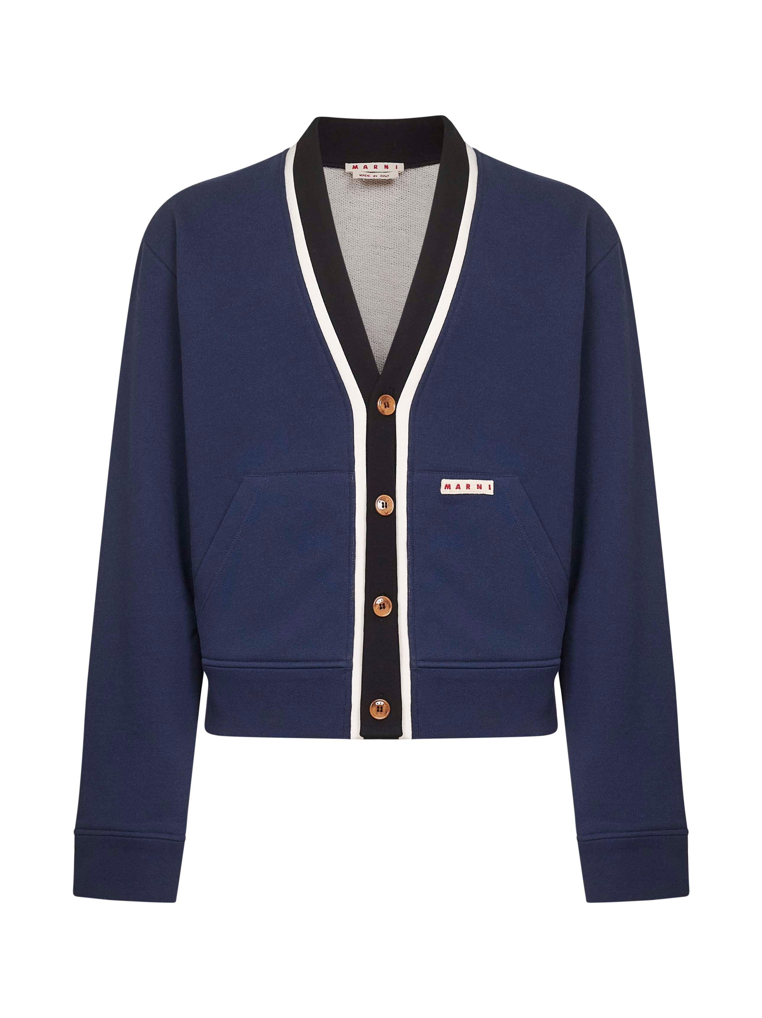 MARNI Blue Organic Cotton Cardigan