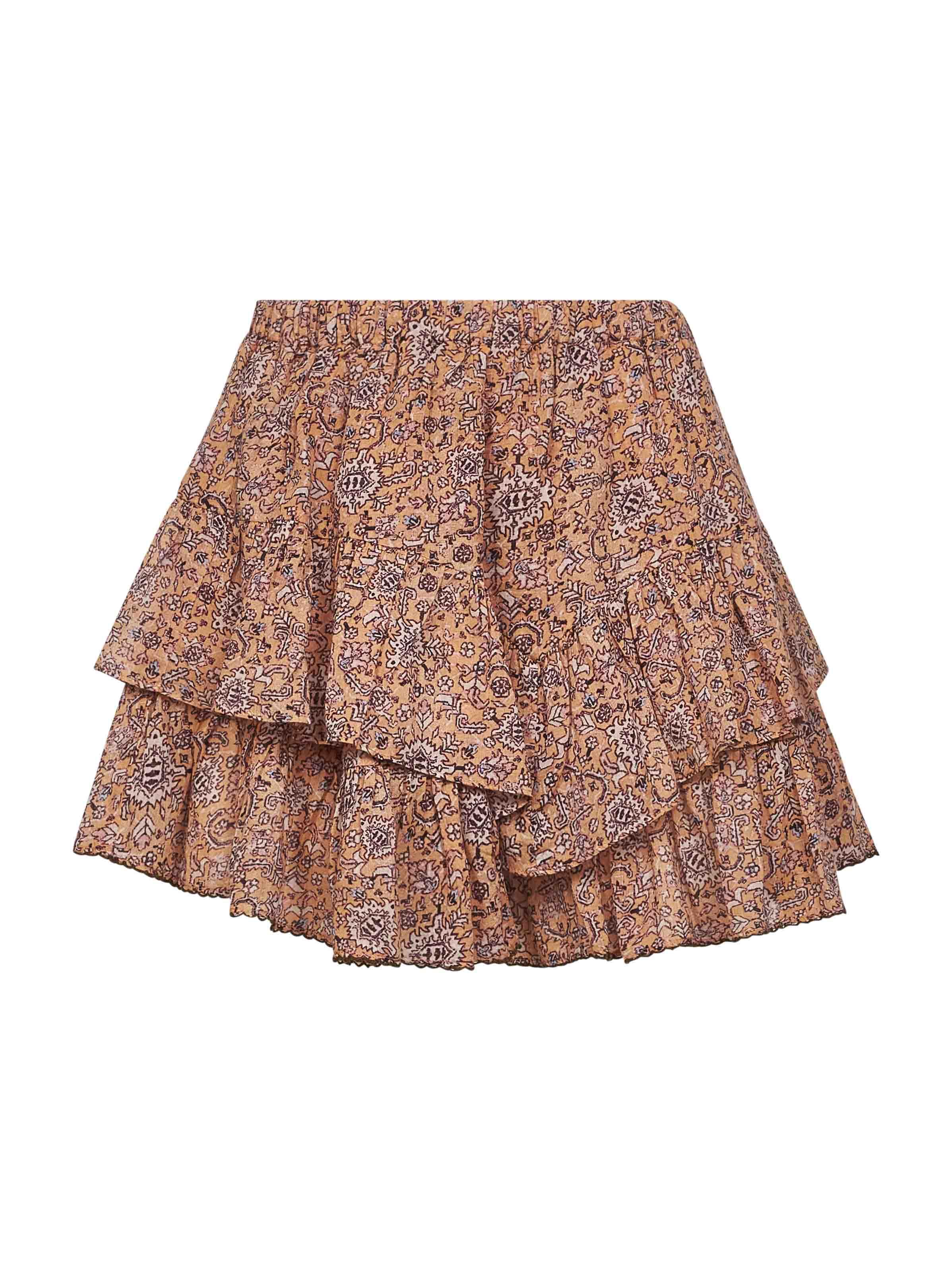 MARANT ETOILE Rust Printed Cotton Jocadia Shorts