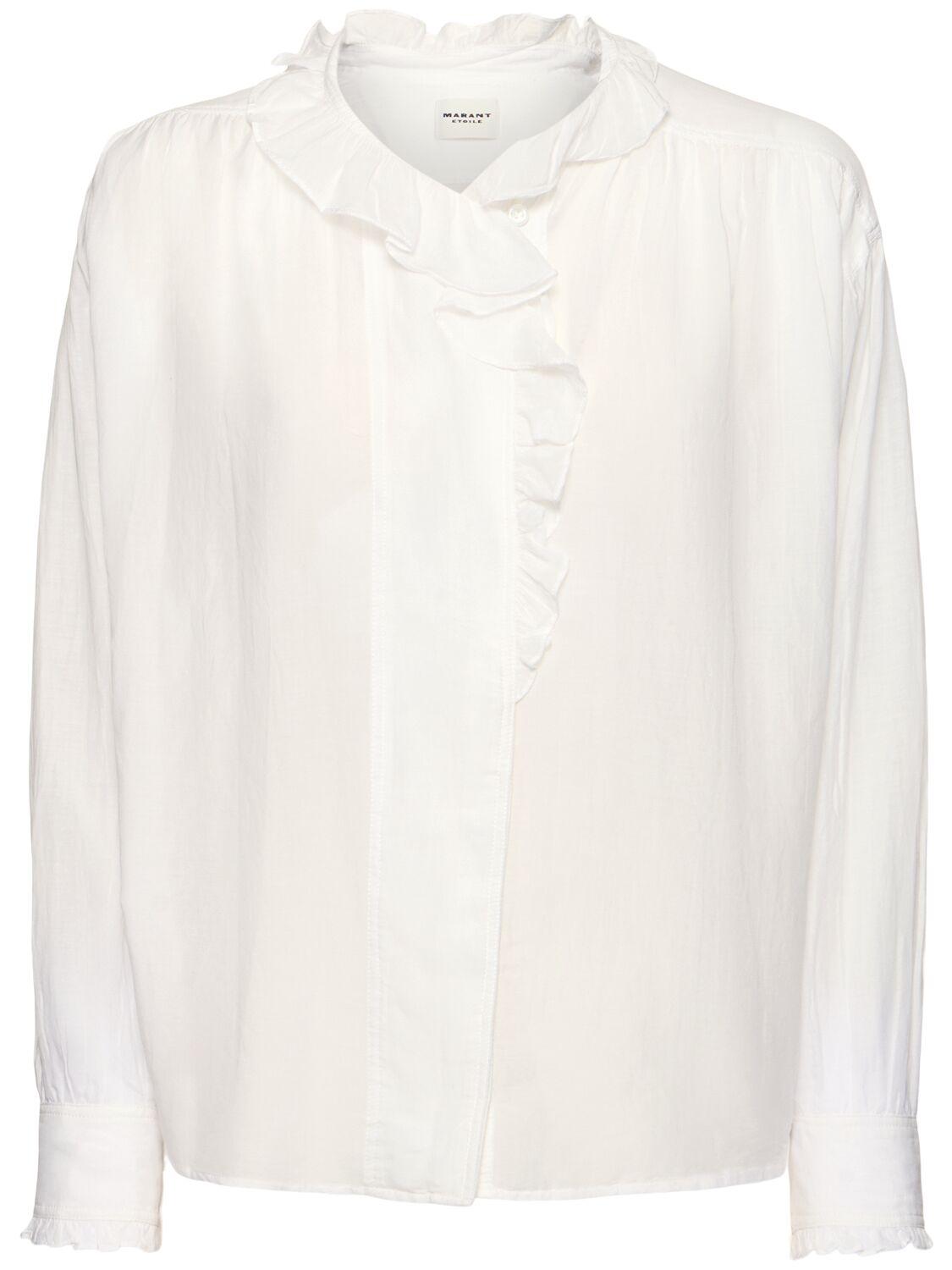 MARANT ETOILE Pamias Ruffled Collar Voile Shirt