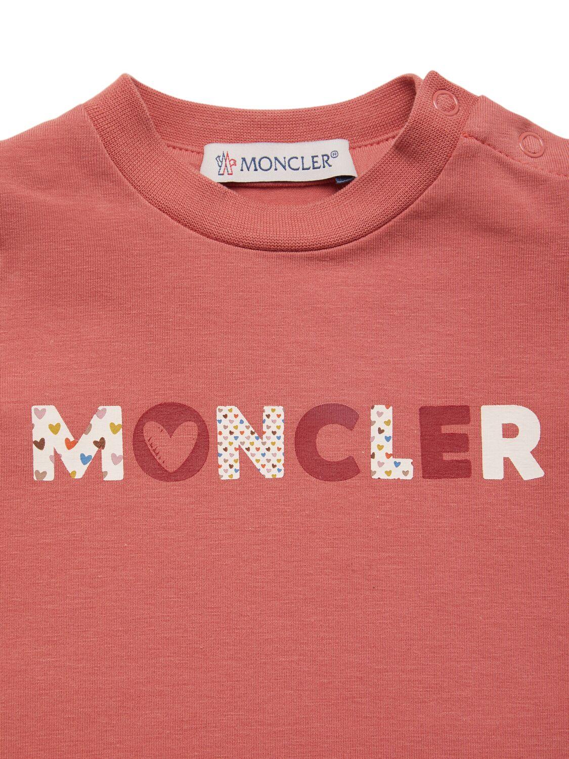 MONCLER Heart Logo Cotton Blend L/s T-shirt