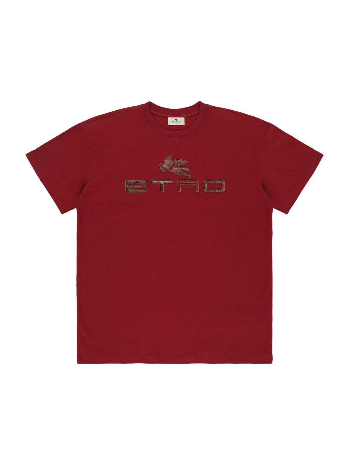 ETRO Embroidered Cotton Jersey T-shirt