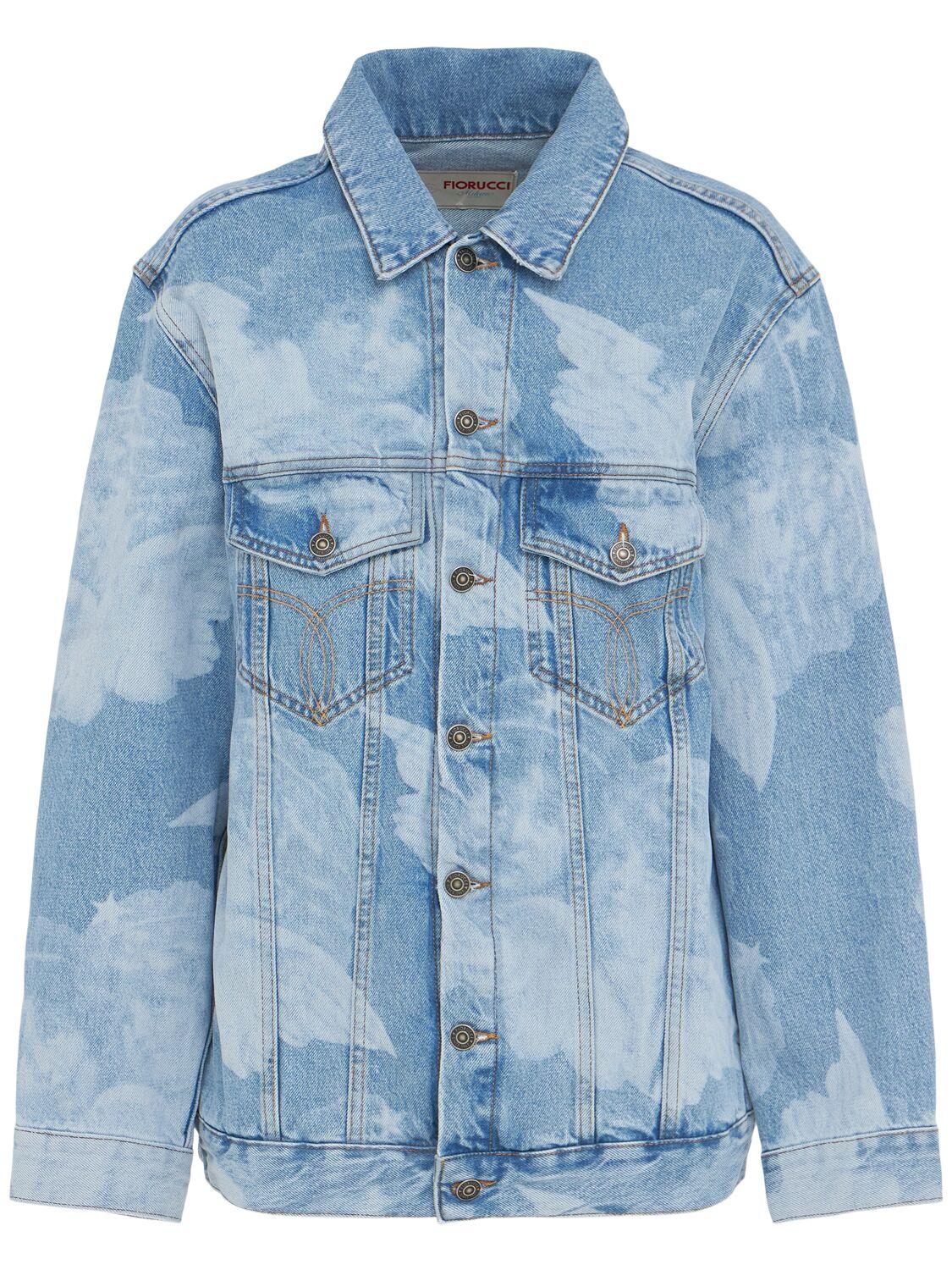 FIORUCCI Printed Cotton Denim Jacket