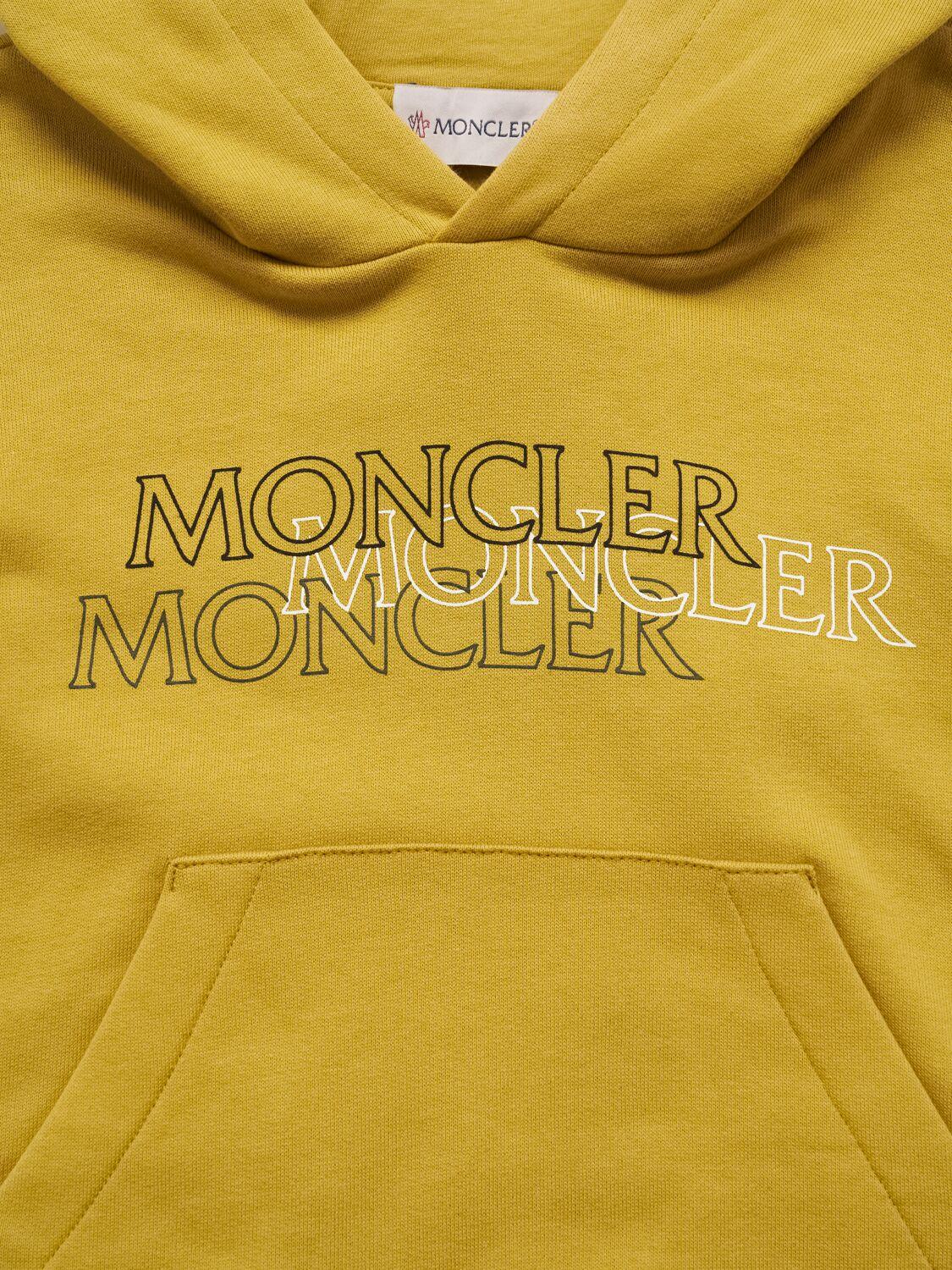 MONCLER Triple Logo Cotton Hoodie