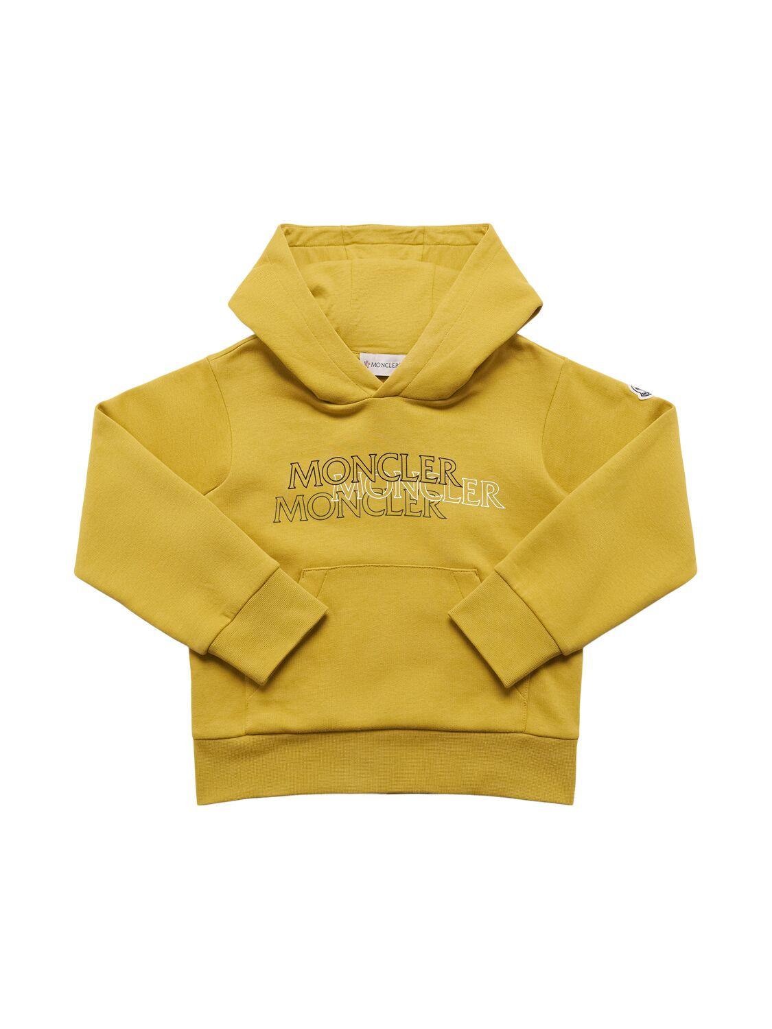 MONCLER Triple Logo Cotton Hoodie