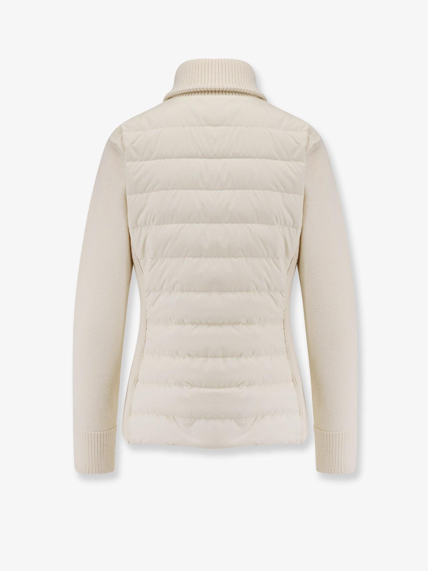 MONCLER Nylon Down Jacket with Virgin Wool Inserts
