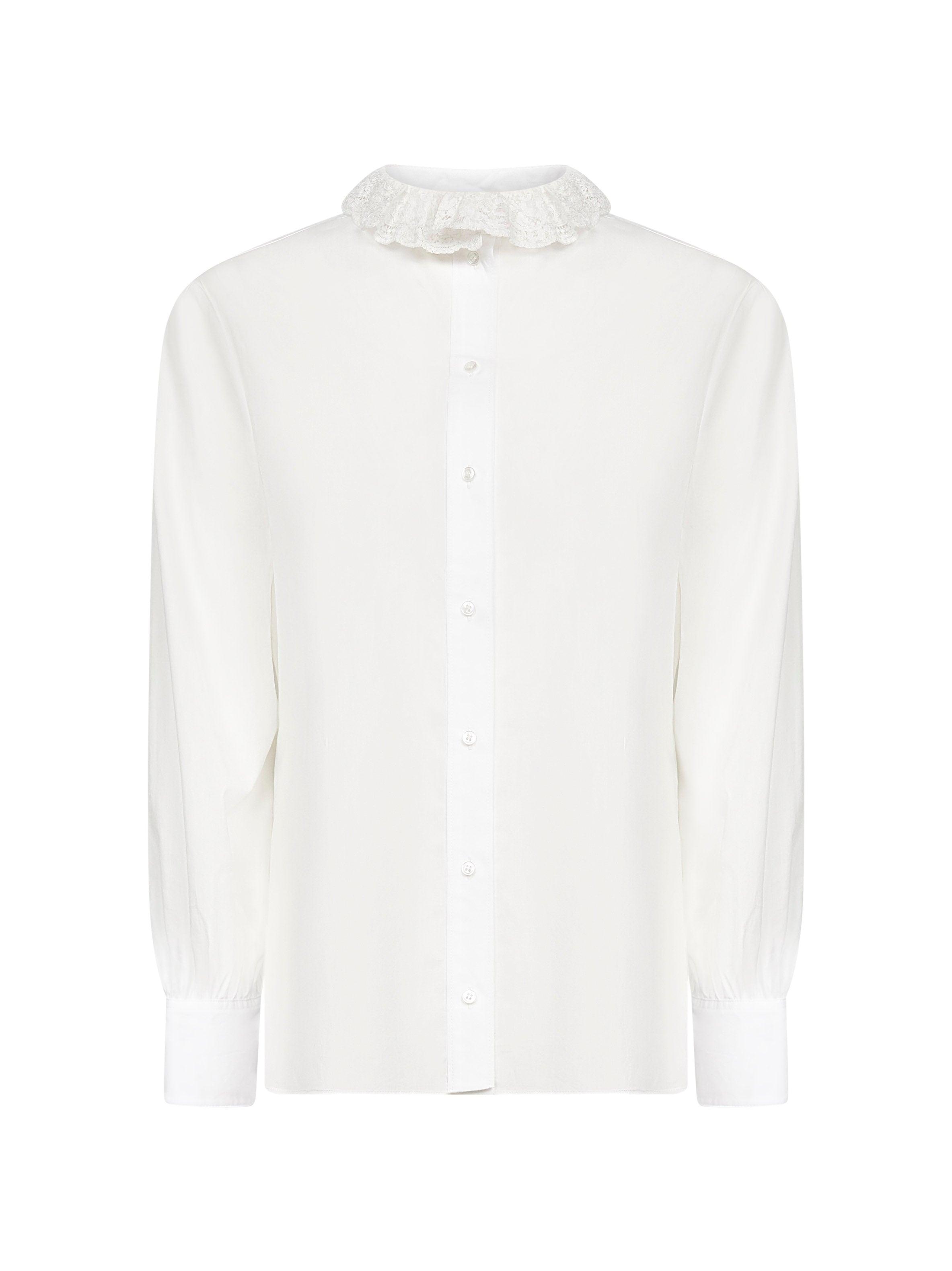 SAINT LAURENT White cotton poplin shirt