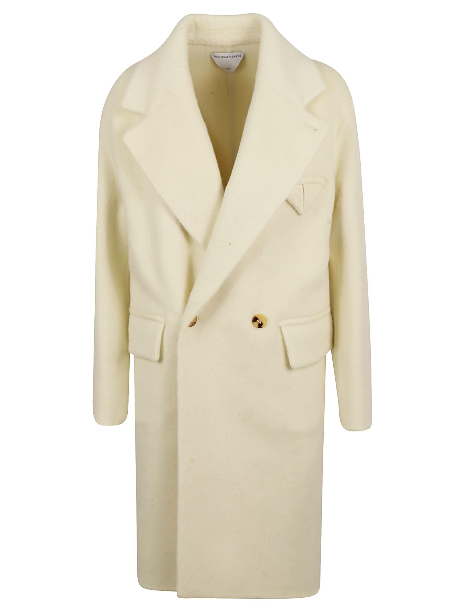 Bottega Veneta Women's Ivory Wool Blend Coat
