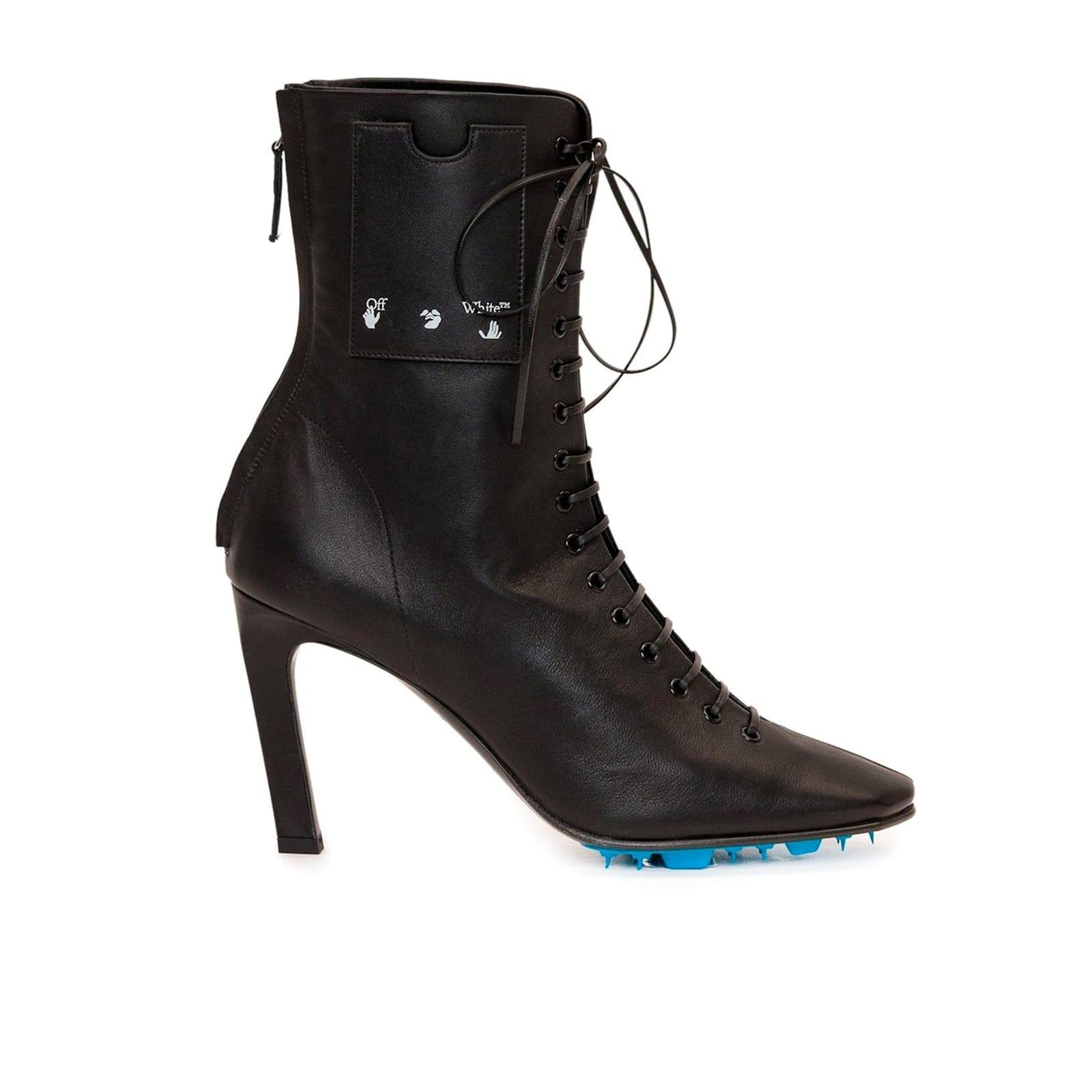 Off-White Leather Heel Boots