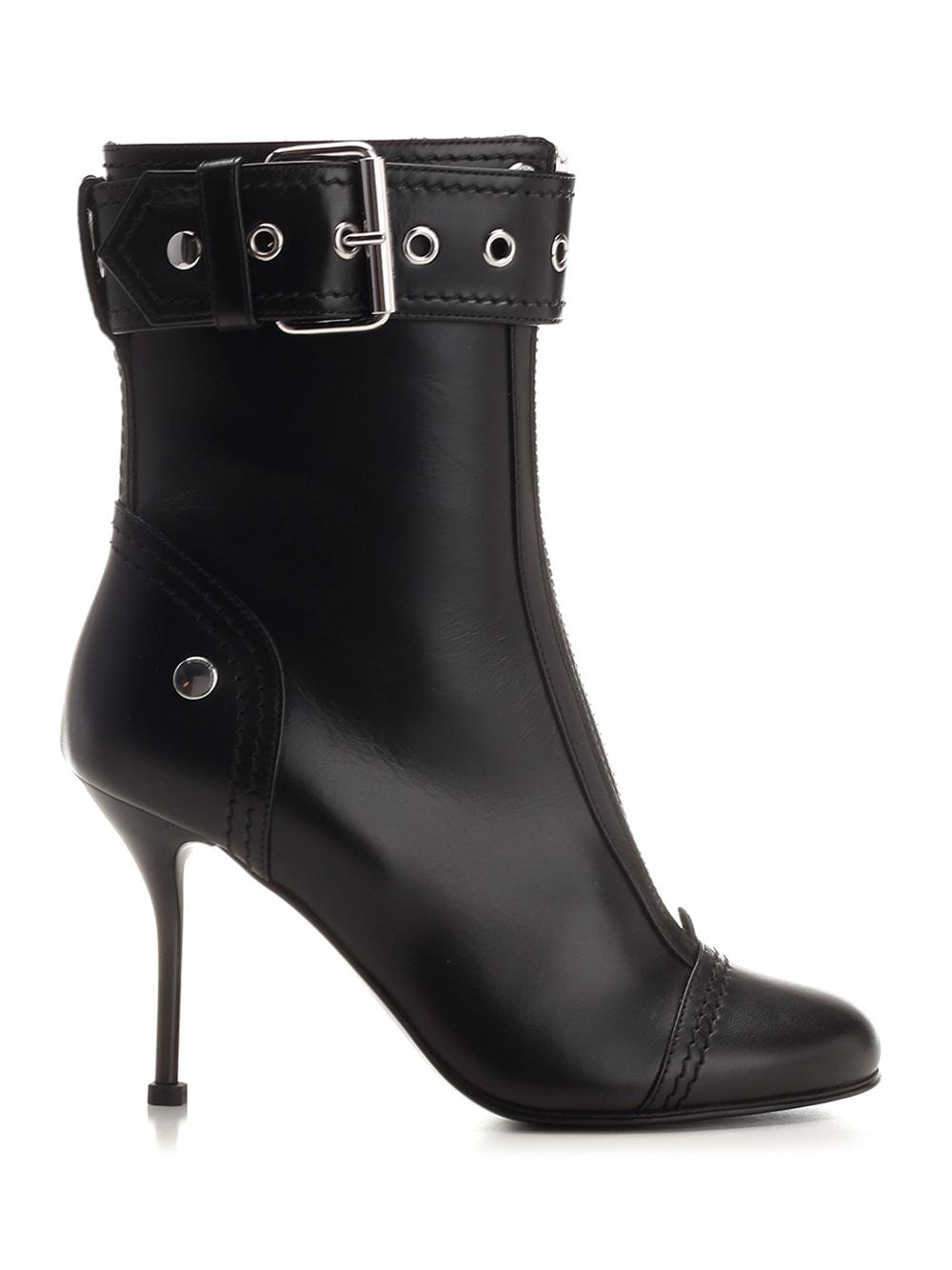 Alexander McQueen Leather Ankle Boots