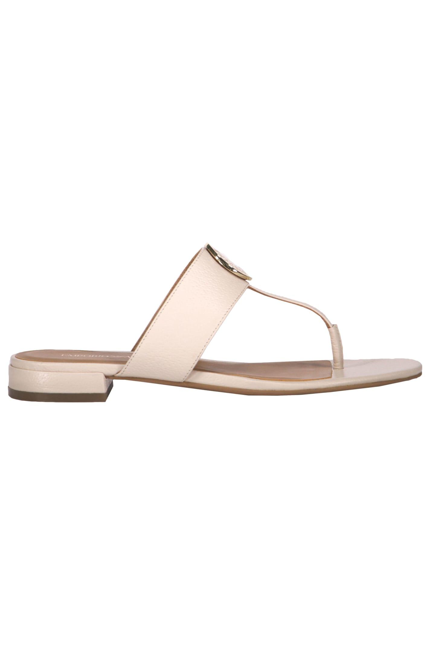 Emporio Armani Leather Thong Sandals