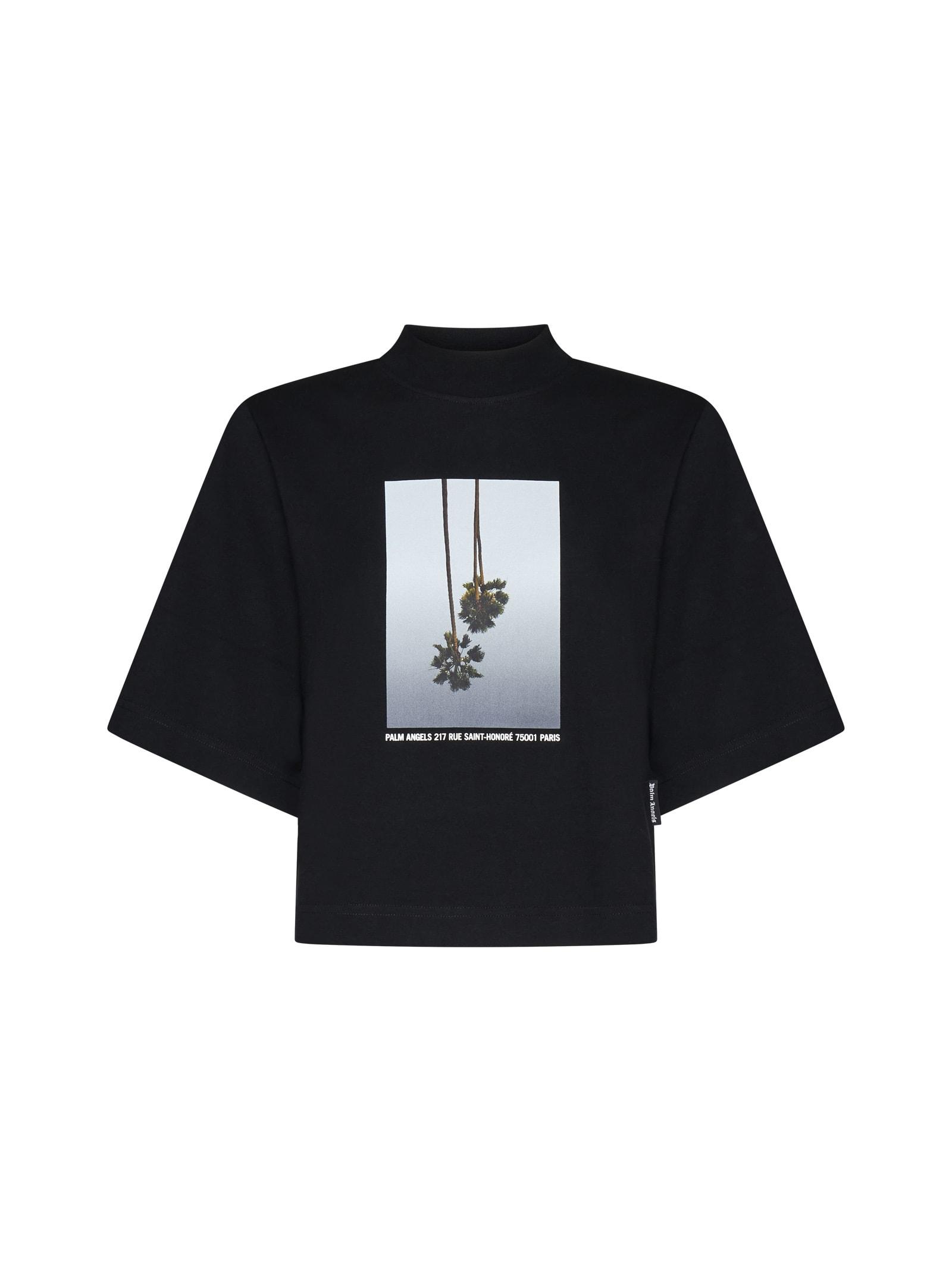 Palm Angels Printed Cotton T-Shirt