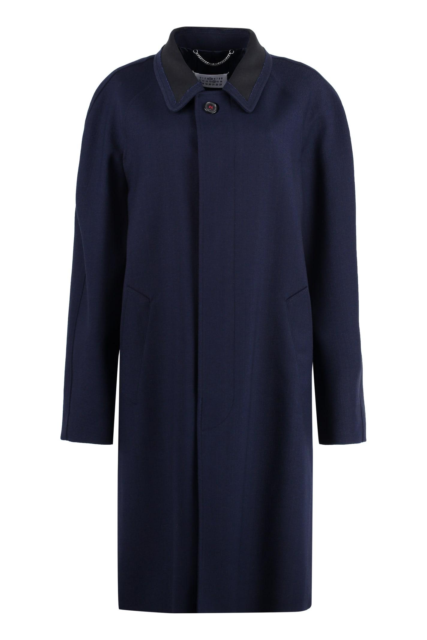 Maison Margiela Single-Breasted Wool Coat