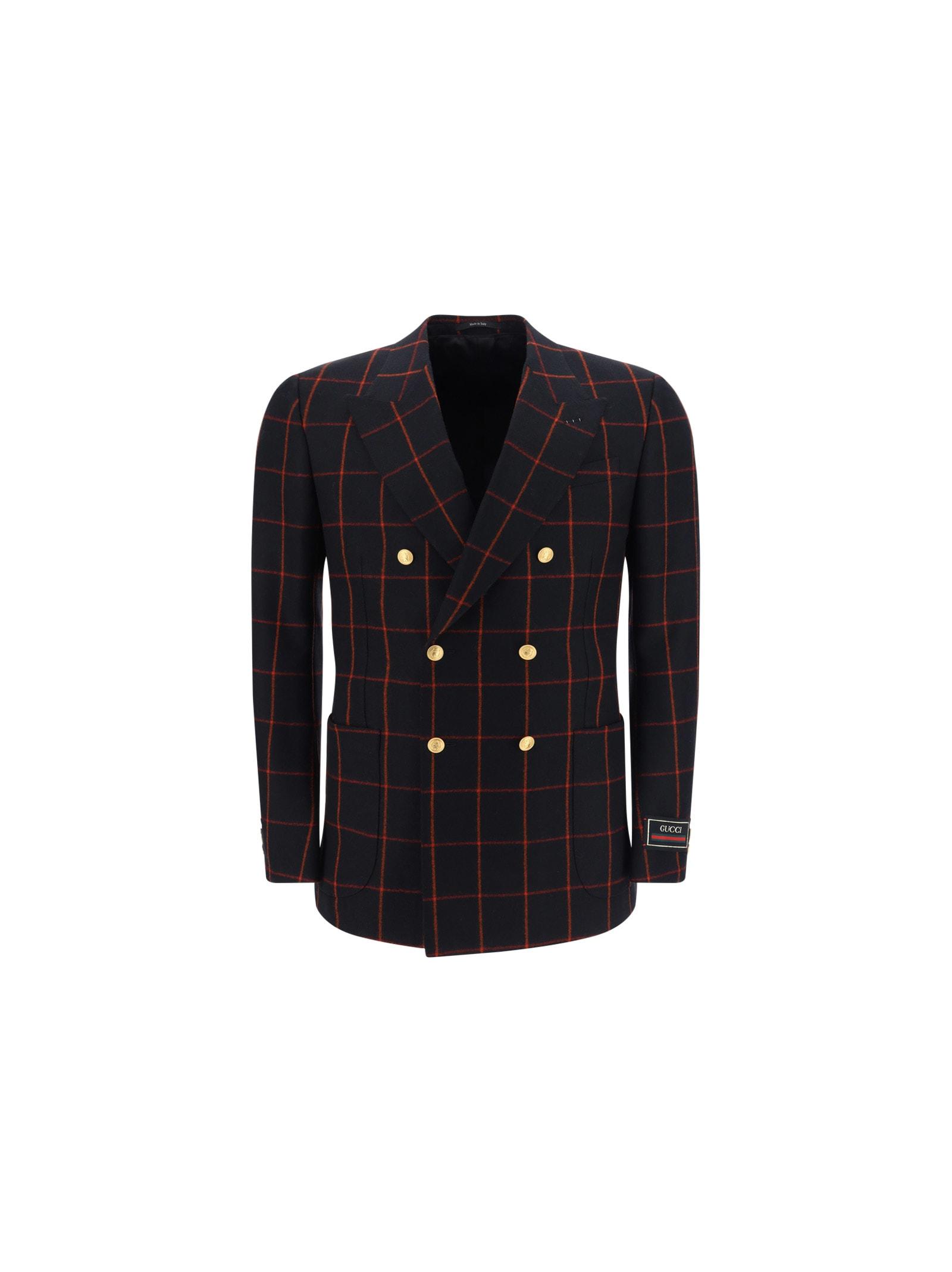 Gucci Wool Checked Blazer