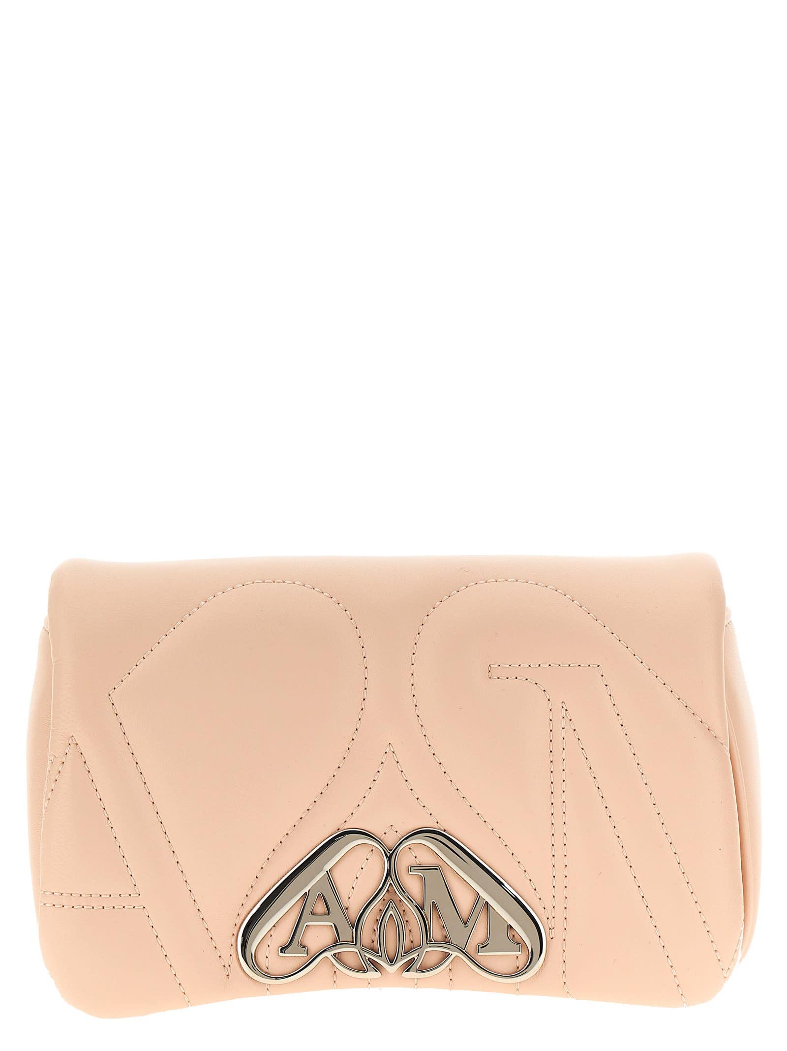 Alexander McQueen Women's Pastel Leather Mini Seal Clutch and Crossbody Bag