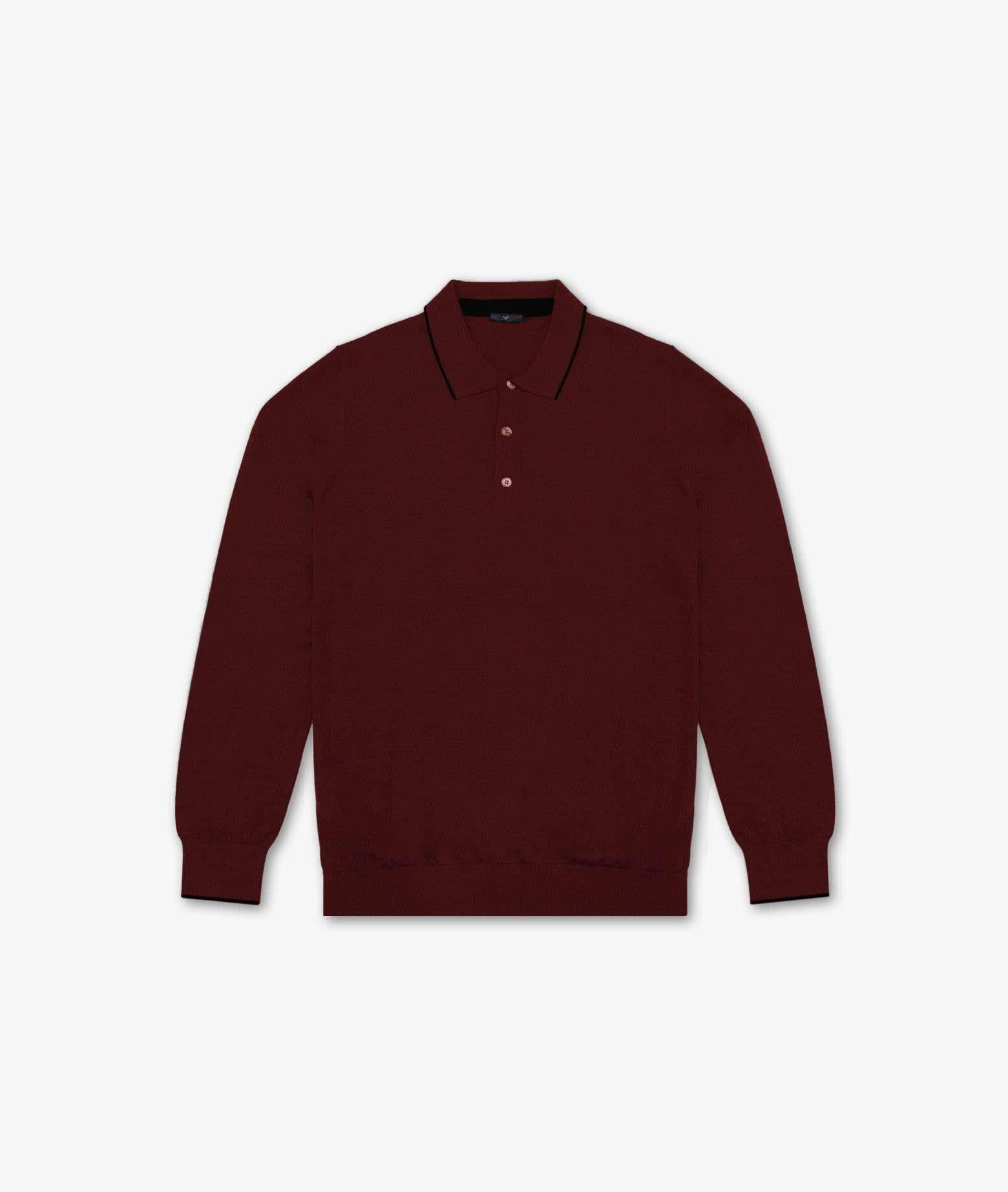 Larusmiani Long Sleeve Polo Shirt Sweater