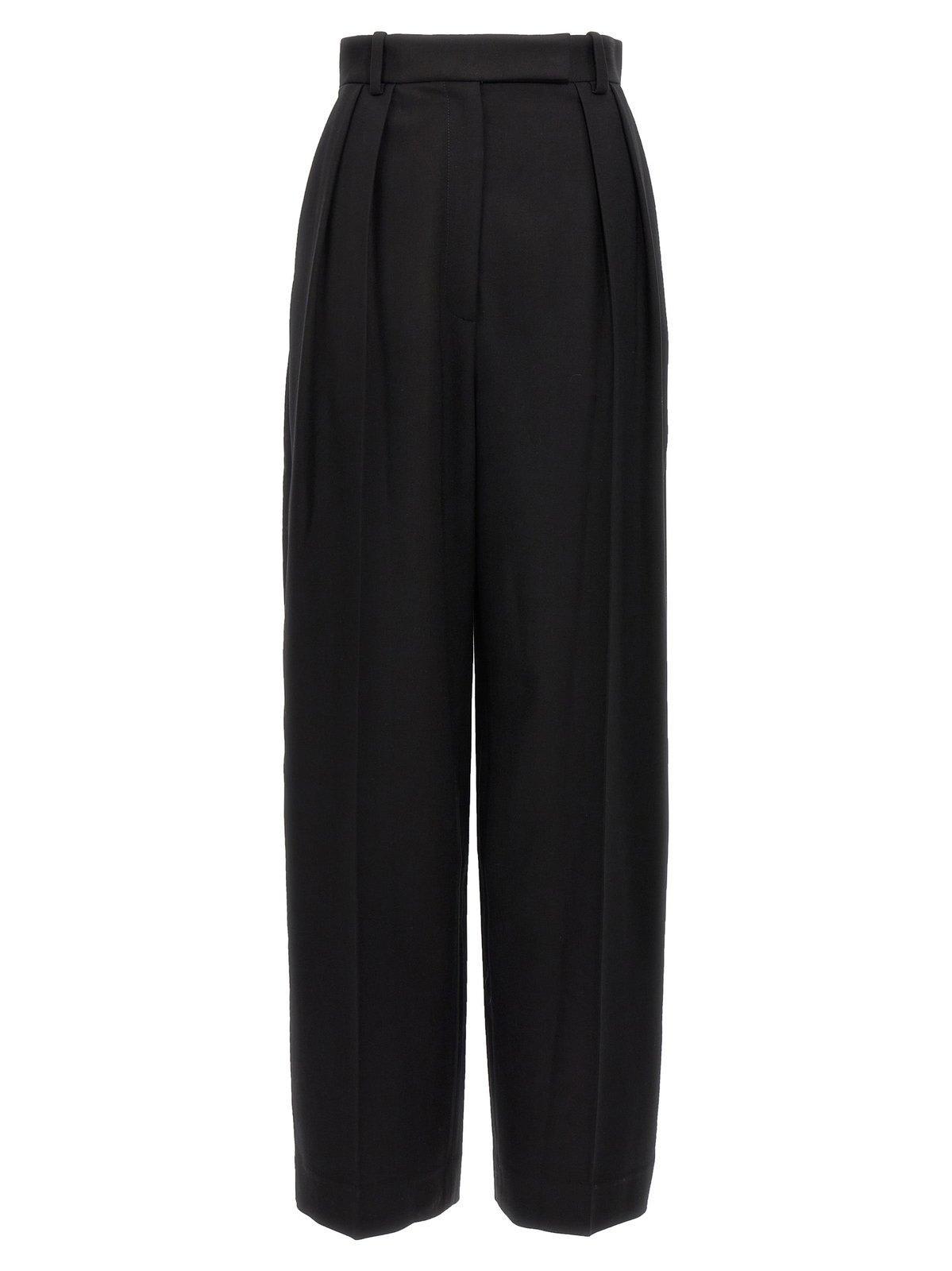 Khaite Cessie High-waist Straight Leg Trousers