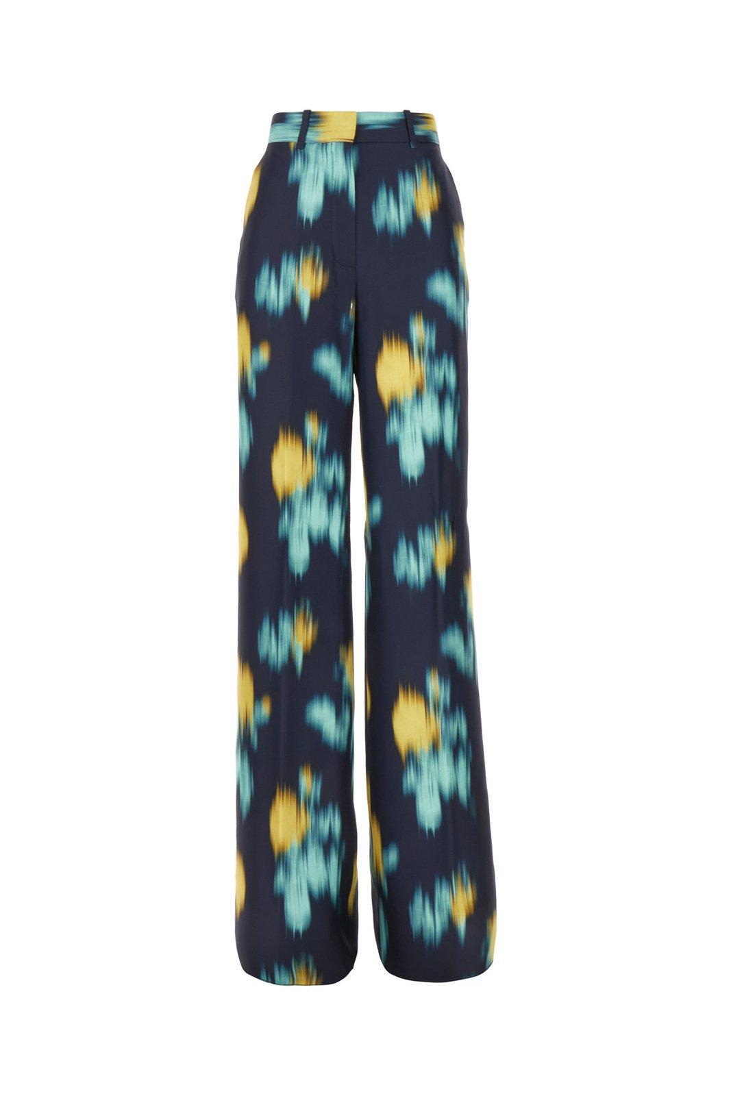 Lanvin Motif Printed Straight Leg Pants