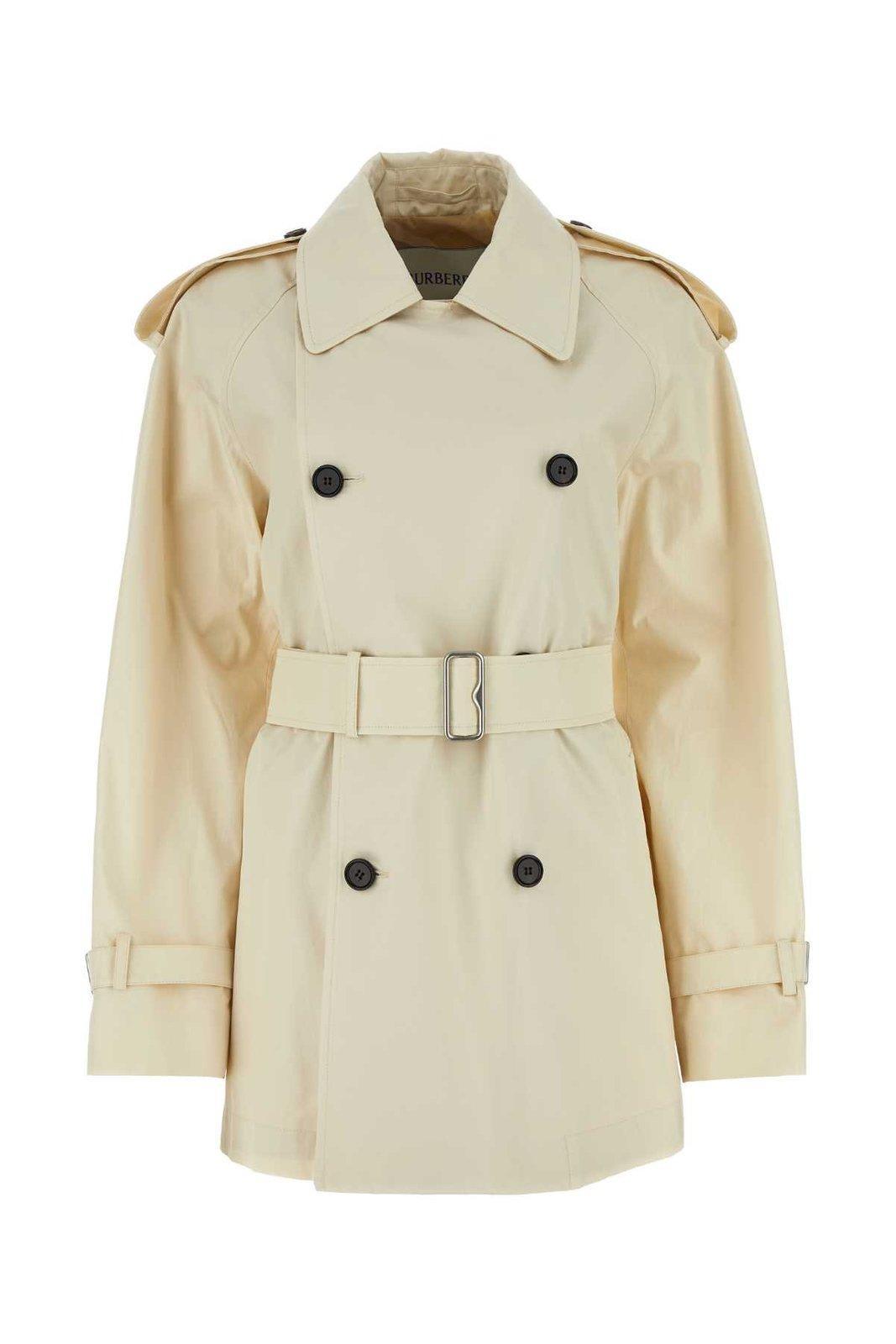 Burberry Double Breasted Belted Trench Coat