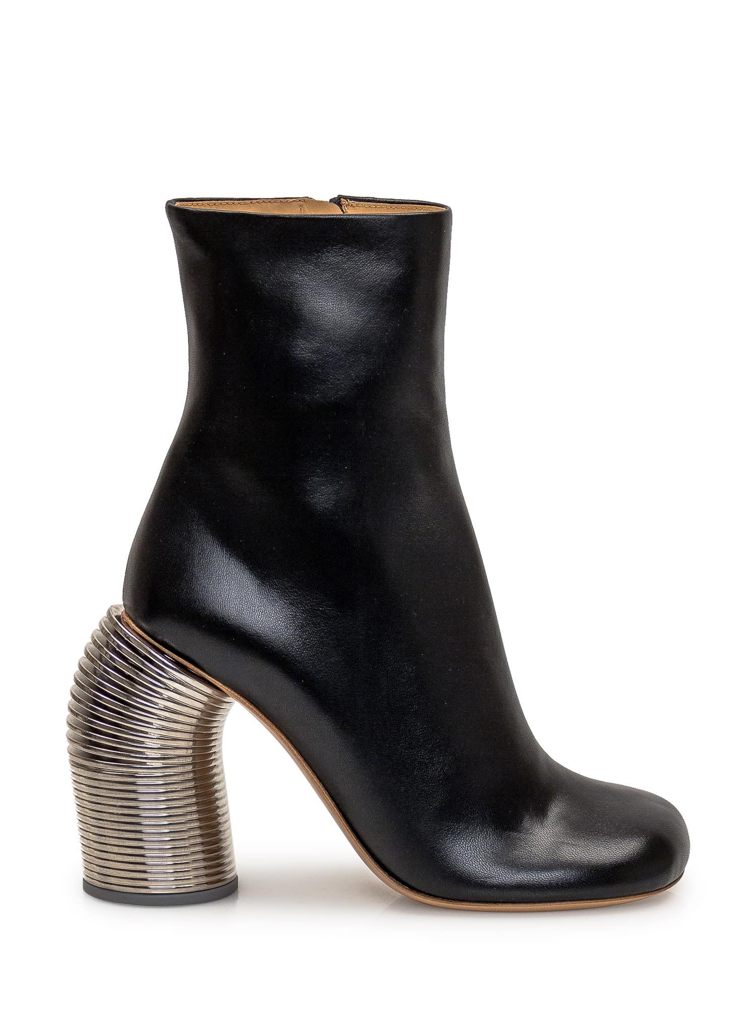 Off-White Spring Heel Ankle Boots