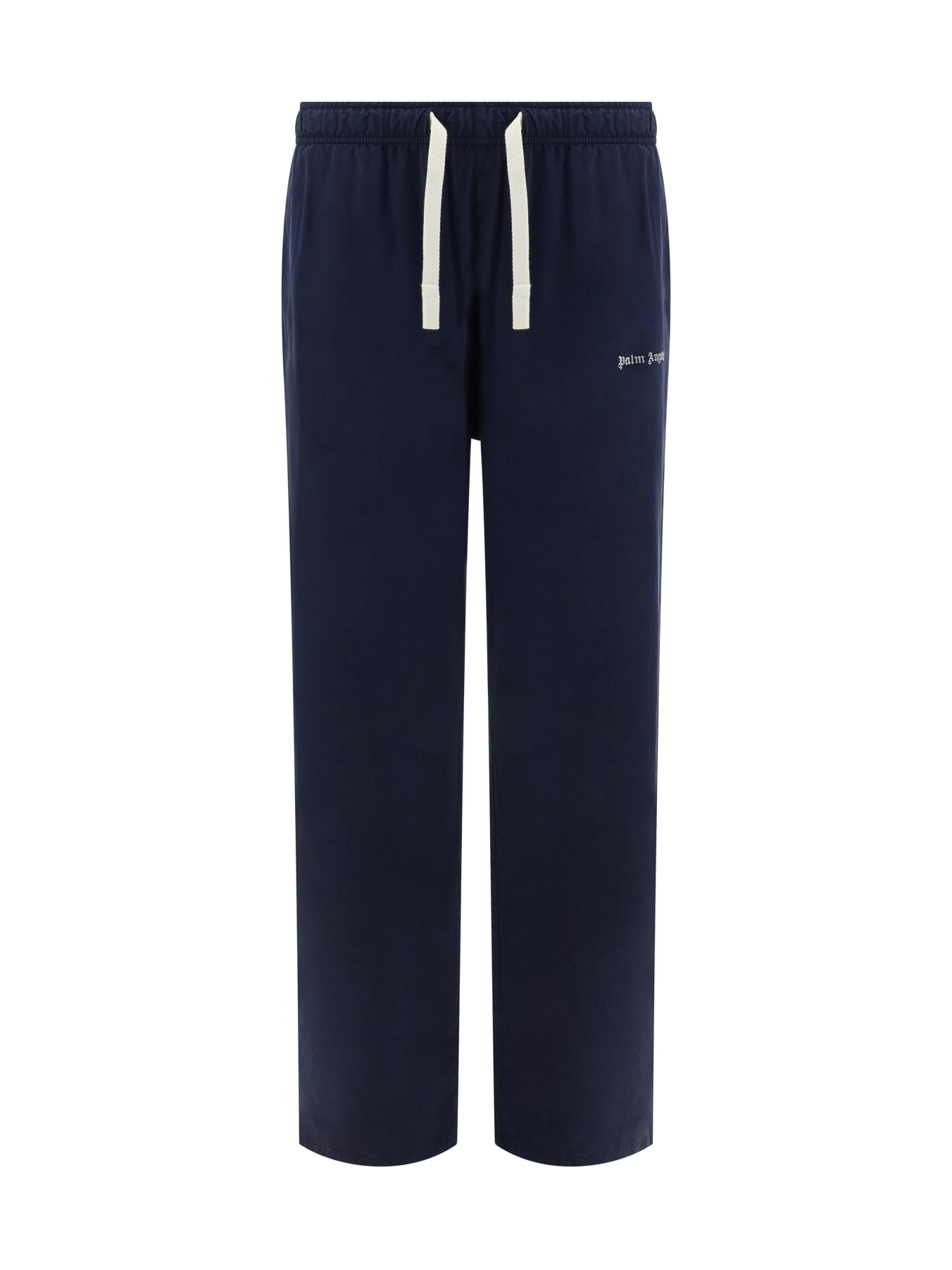 Palm Angels Mid-Rise Straight-Leg Trousers Midnight Blue