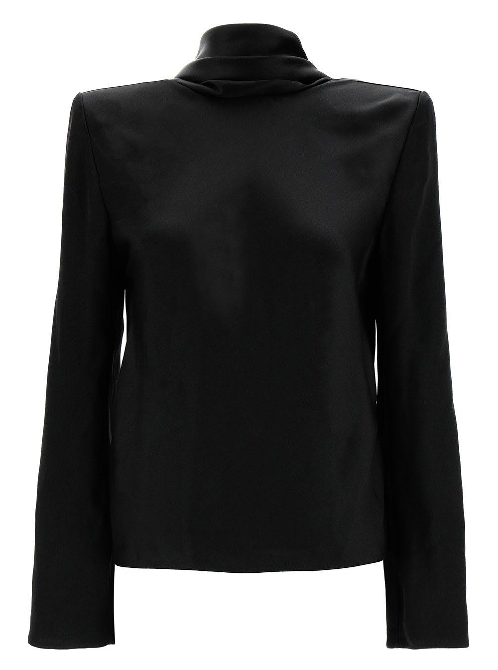 Saint Laurent Cowl-back Blouse