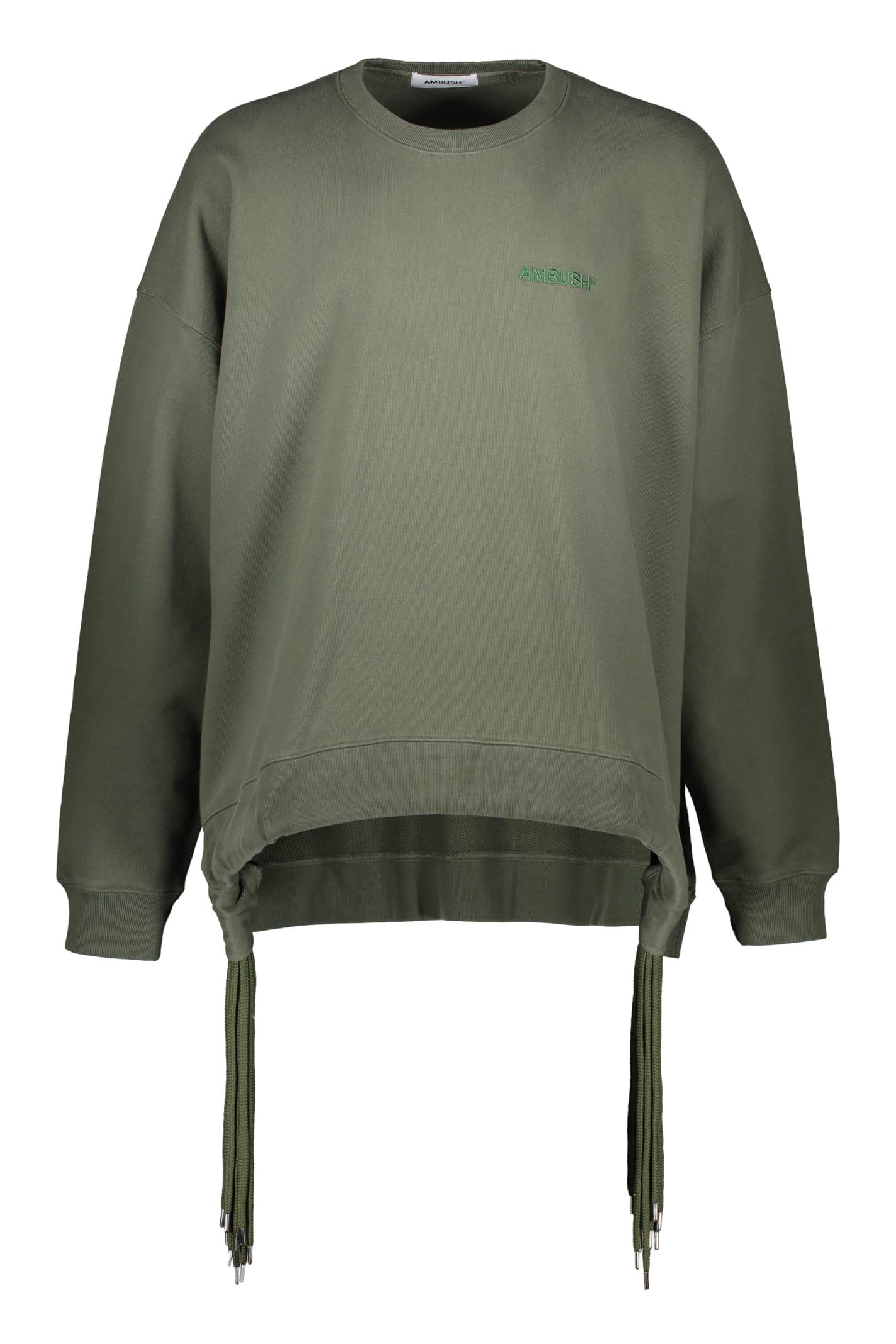 AMBUSH Logo Embroidered Cotton Sweatshirt